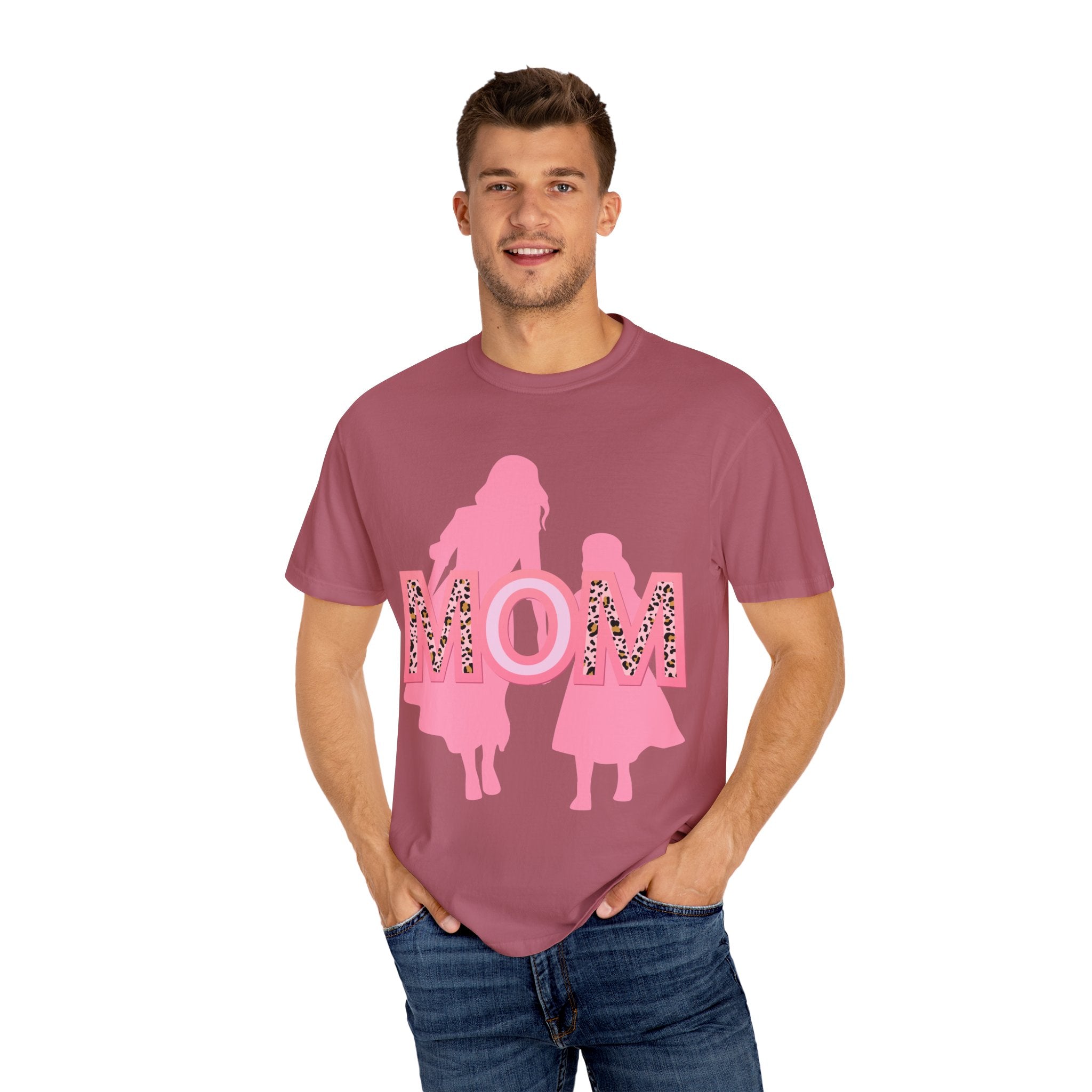 Mom & Me Garment-Dyed T-shirt, Cute Matching Tees, Mother's Day Gift, Family Outing Shirt, Mommy Daughter Outfit, Trendy Casual Wear