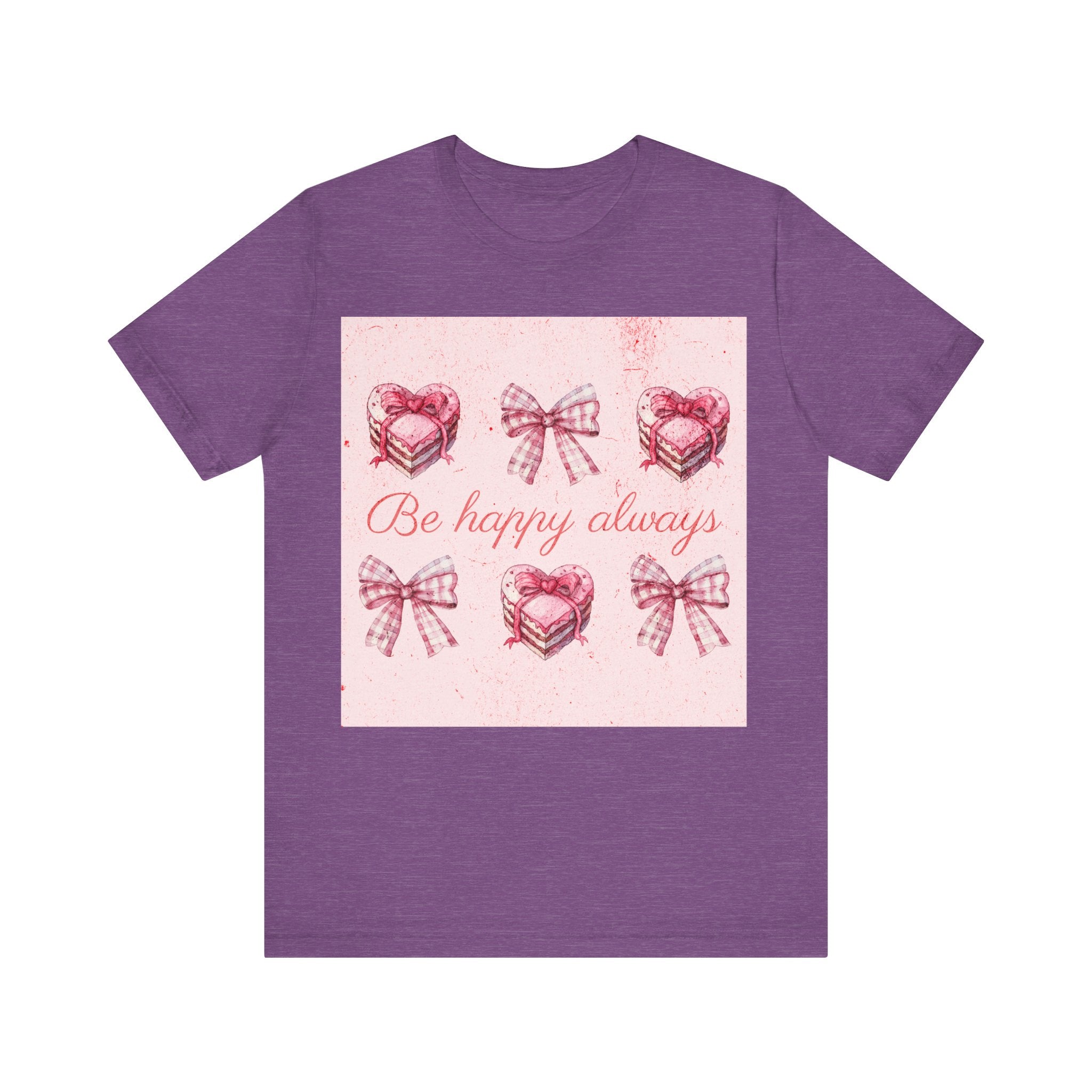 Happy Hearts Tee, Casual Gift T-Shirt, Positive Vibes Shirt, Birthday Outfit, Everyday Wear, Cheerful Top