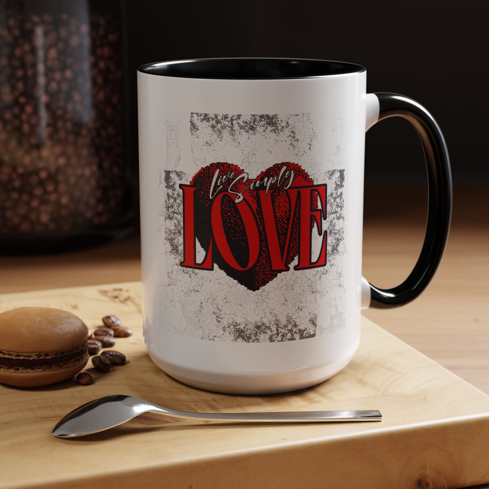 Love Accent Coffee Mug - Perfect Gift for Valentine's Day, Romantic Gift, Heart Mug, Coffee Lovers, Personalized Mug