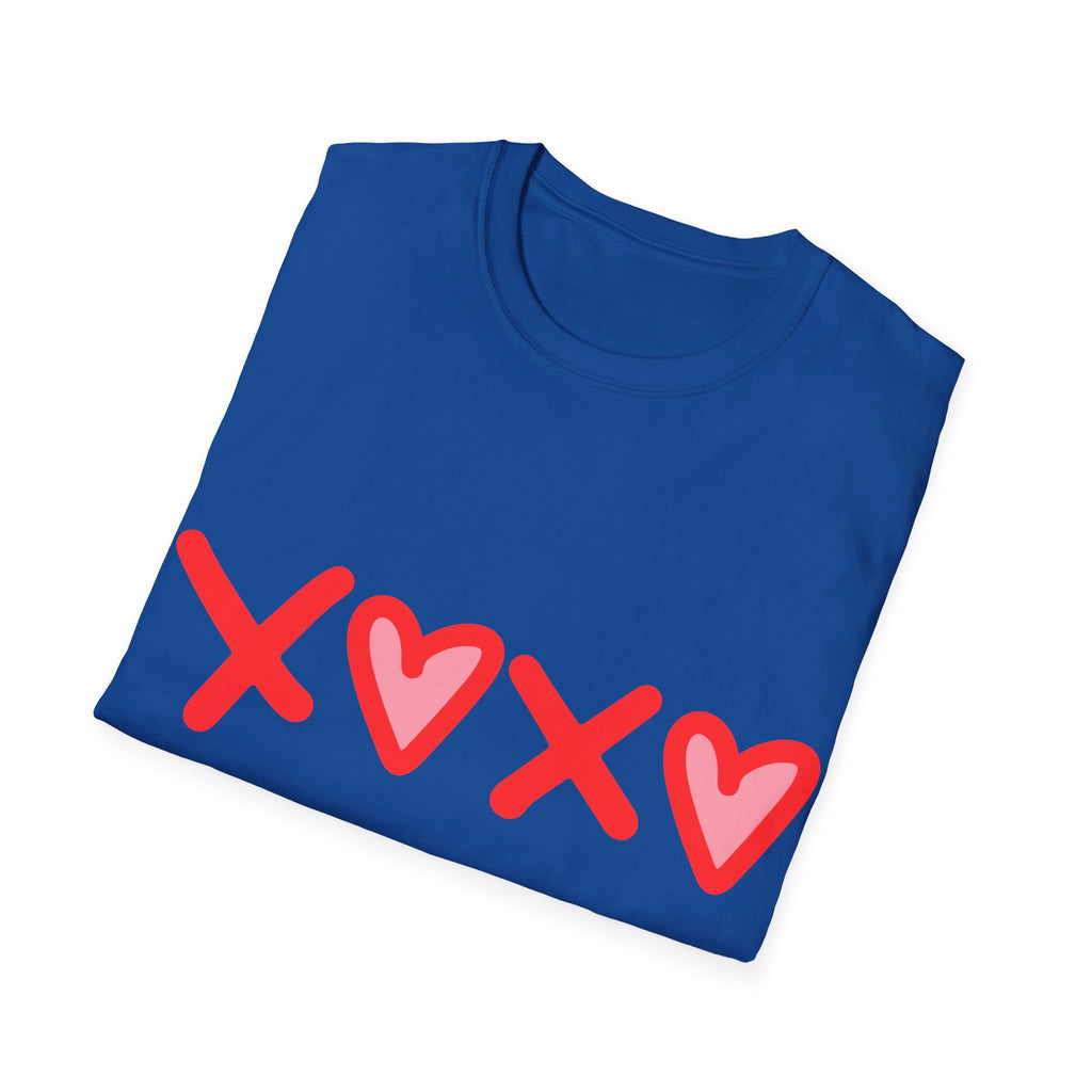XX Valentine’s Day Tee – Cute Red Heart Hugs & Kisses T-Shirt