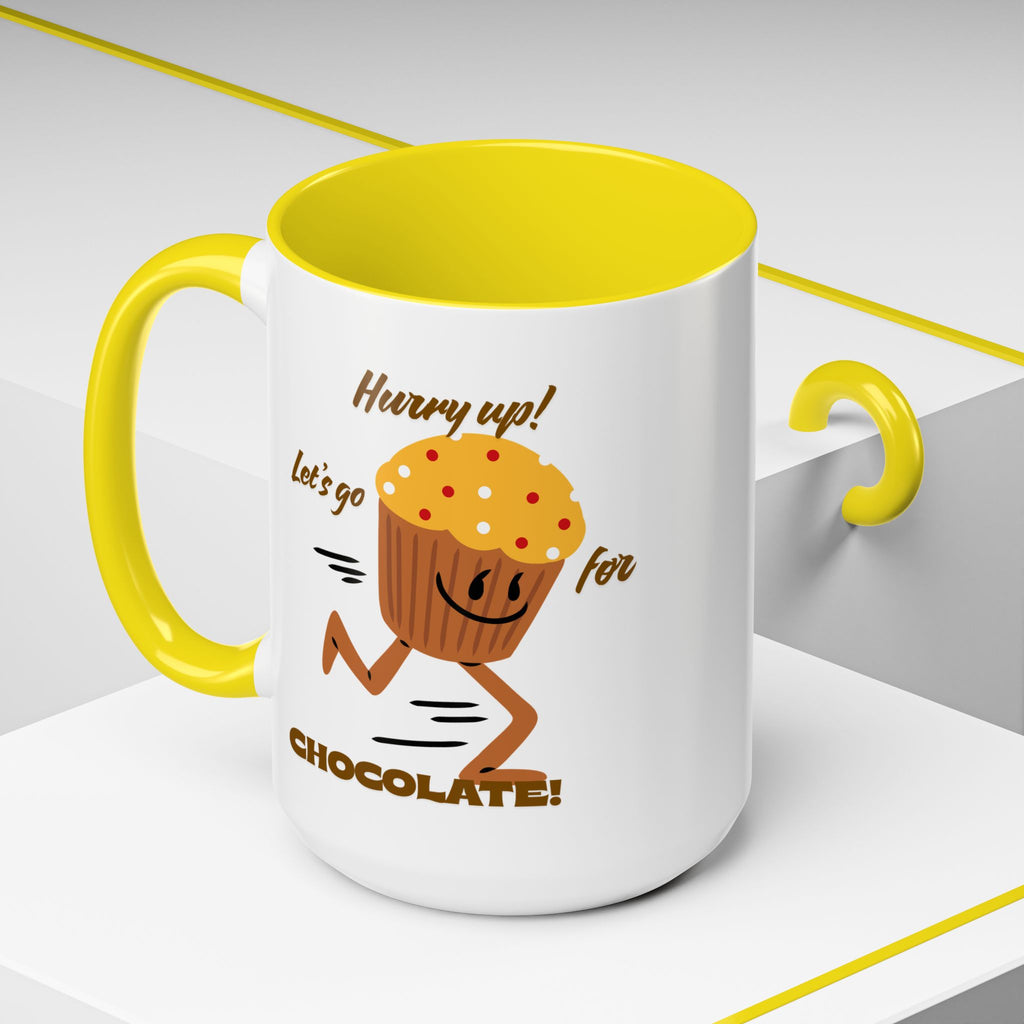 Chocolate Lover's Accent Coffee Mug - Fun Mug for Coffee, Gift for Bakers, Cute Kitchen Decor, Dessert Enthusiast