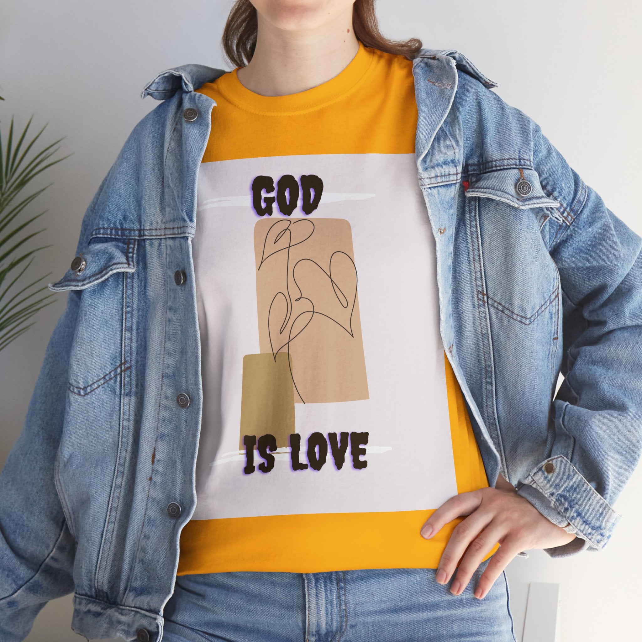 God Is Love Unisex Heavy Cotton Tee, Inspirational T-Shirt, Faith-Based Apparel, Christian Gift, Everyday Wear
