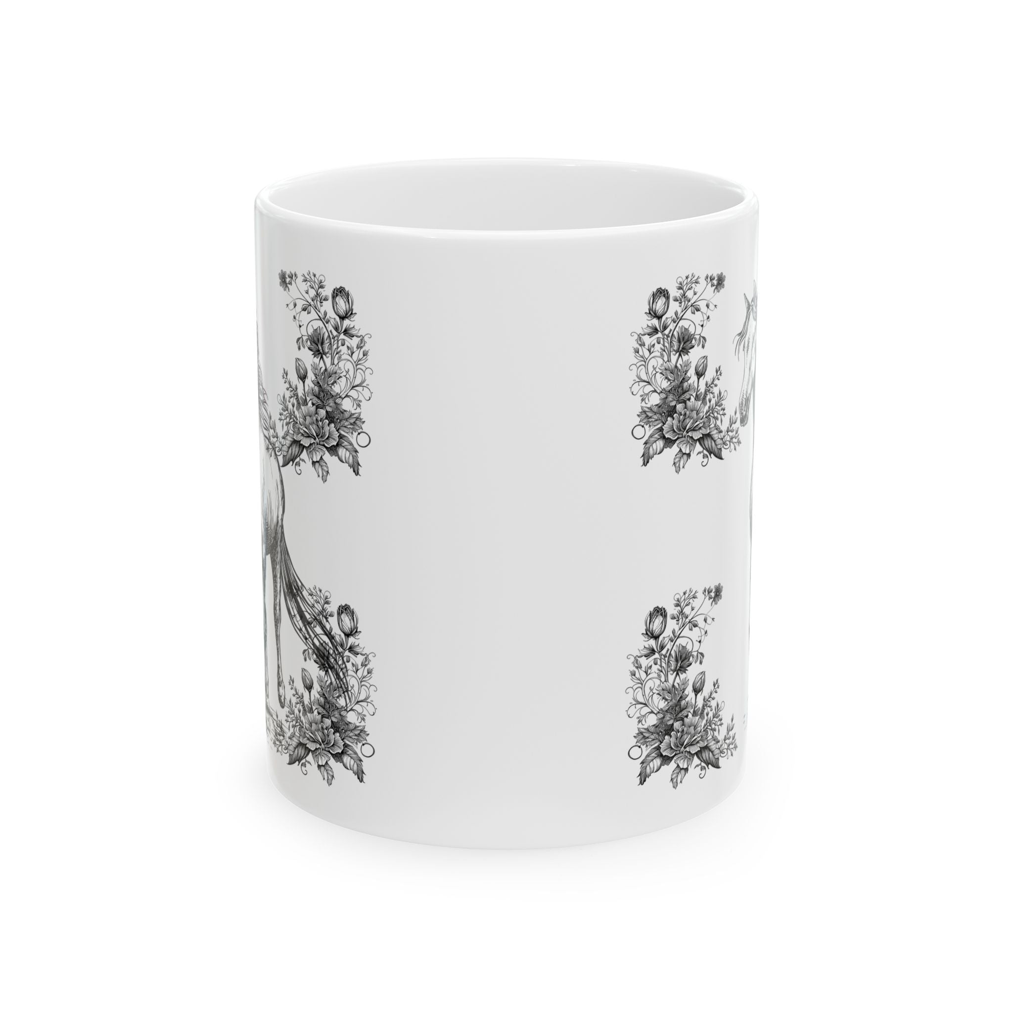 Elegant Floral Ceramic Mug - Perfect Gift for Tea Lovers, Coffee Enthusiasts, Birthdays, Weddings, Home Decor