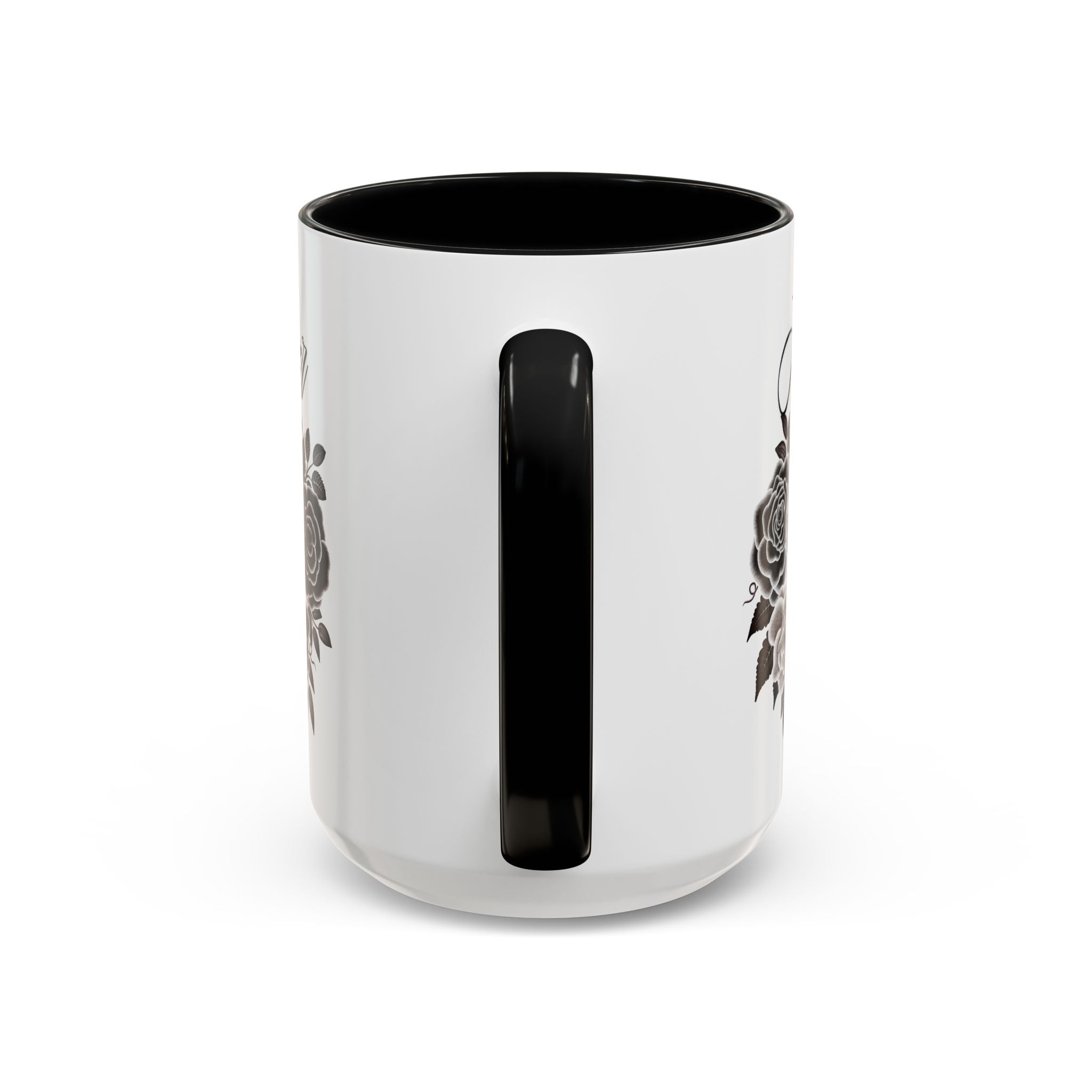 Elegant Floral Accent Coffee Mug for Coffee Lovers, Gift for Her, Home Decor, Valentine's Day, Birthday