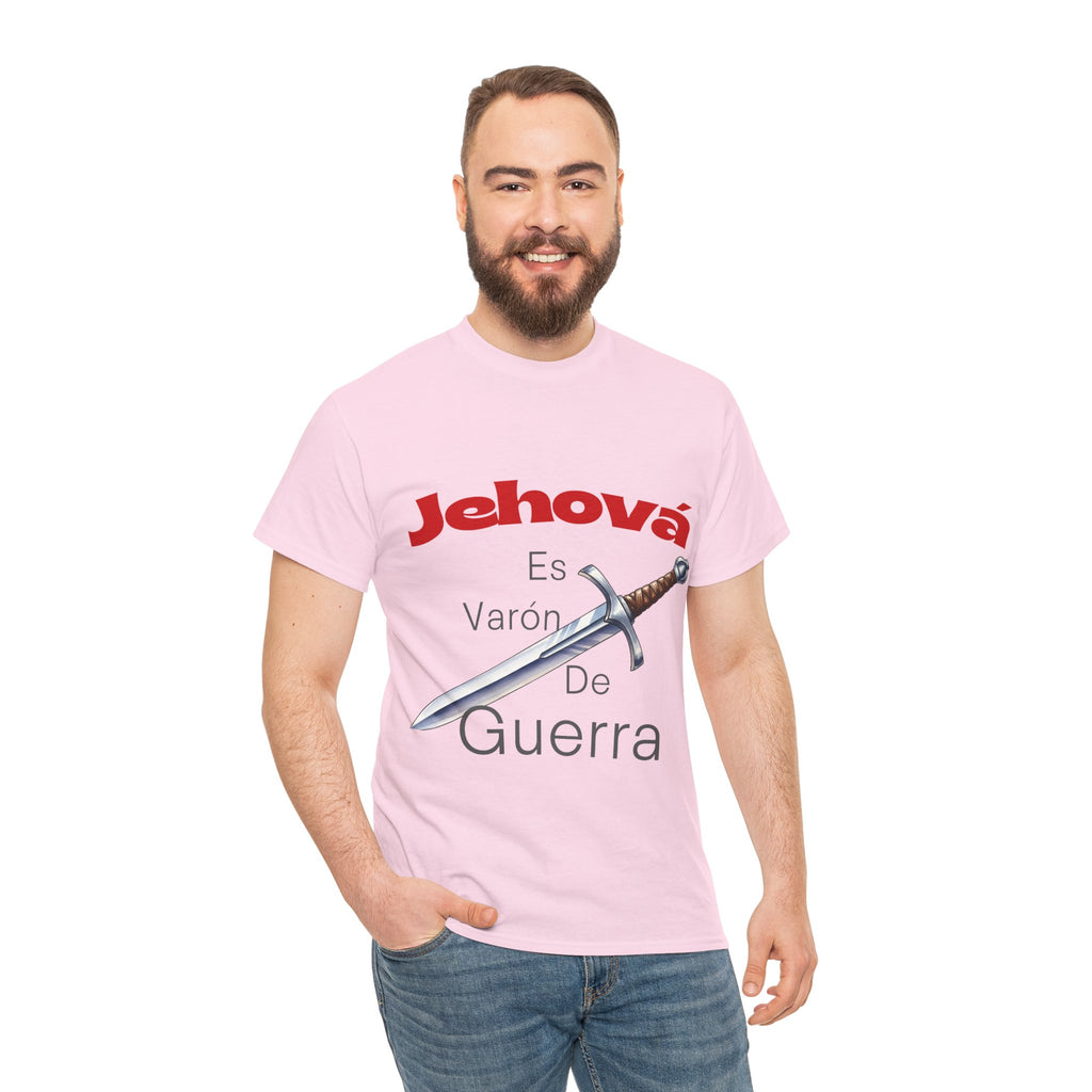 Jehová Es Varón De Guerra T-Shirt — Spanish Christian Sword Design