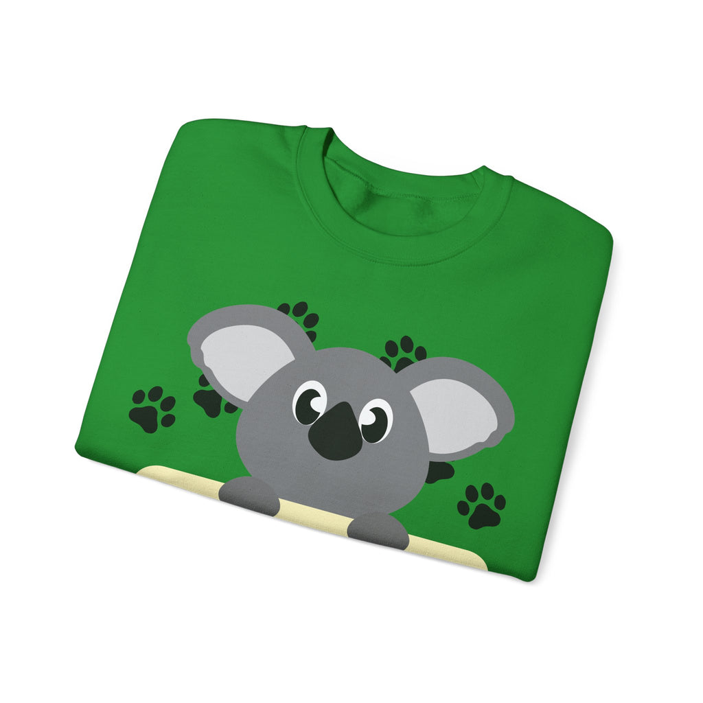 Cute Koala Hello Sweatshirt, Unisex Cozy Crewneck, Pet Lover Gift, Animal Lover Apparel, Fun Casual Wear, Cute Graphic Sweater