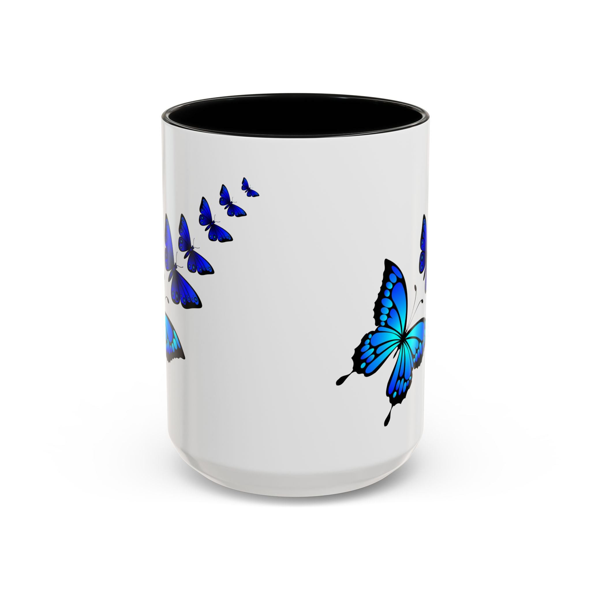 Butterfly Accent Coffee Mug | Colorful Butterfly Design | Perfect Gift for Nature Lovers | Home & Office Decor | 11oz & 15oz