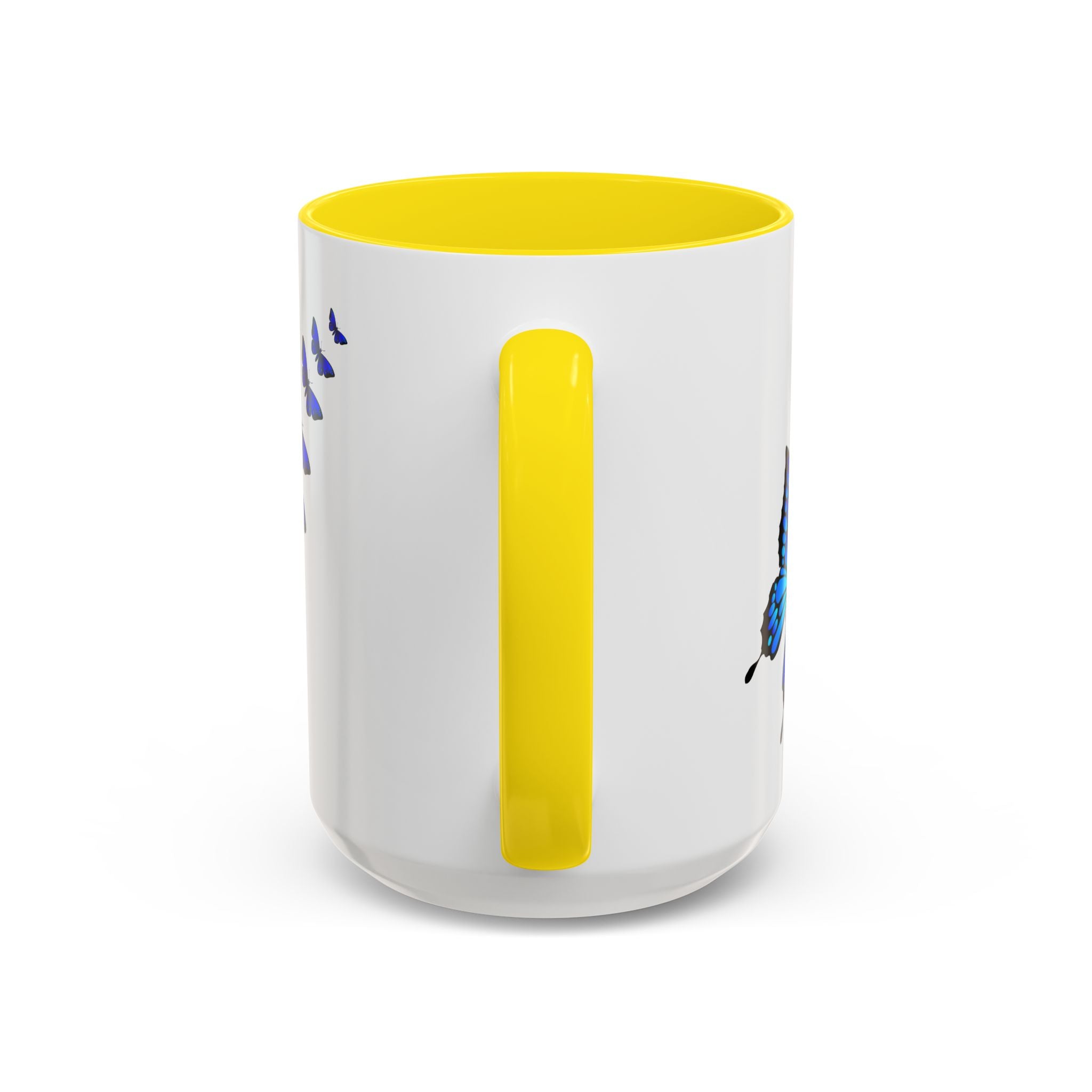 Butterfly Accent Coffee Mug | Colorful Butterfly Design | Perfect Gift for Nature Lovers | Home & Office Decor | 11oz & 15oz