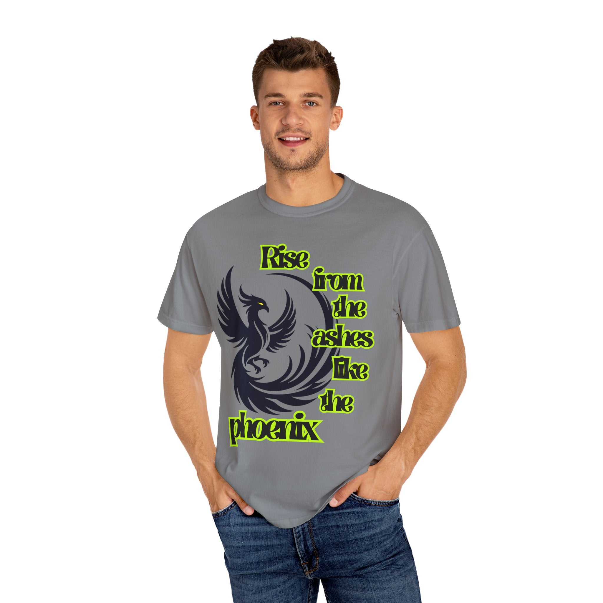 Phoenix Graphic Unisex T-shirt - Empowering 'Rise from the ashes like the phoenix' Design, Casual Wear, Gift for Resilience, [...]
