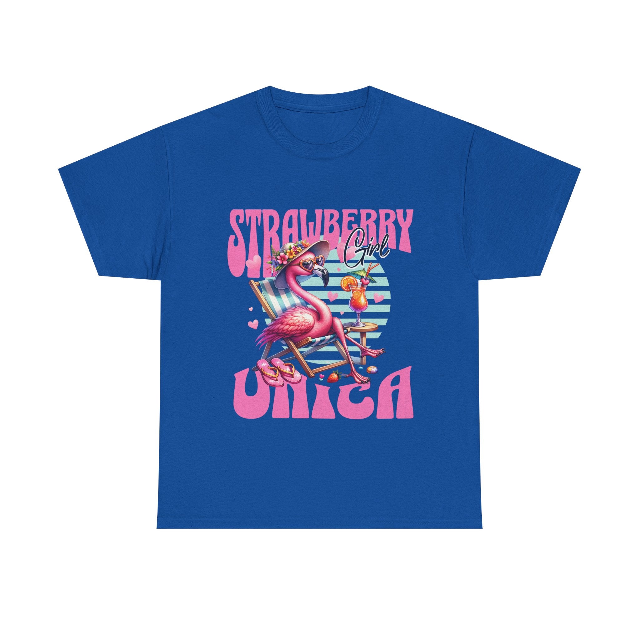 Strawberry Girl Unisex Heavy Cotton Tee - Summer Vibes T-Shirt