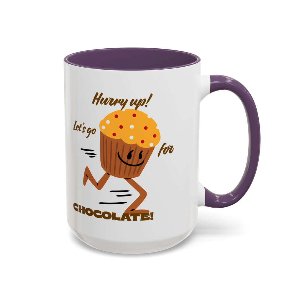 Chocolate Lover's Accent Coffee Mug - Fun Mug for Coffee, Gift for Bakers, Cute Kitchen Decor, Dessert Enthusiast