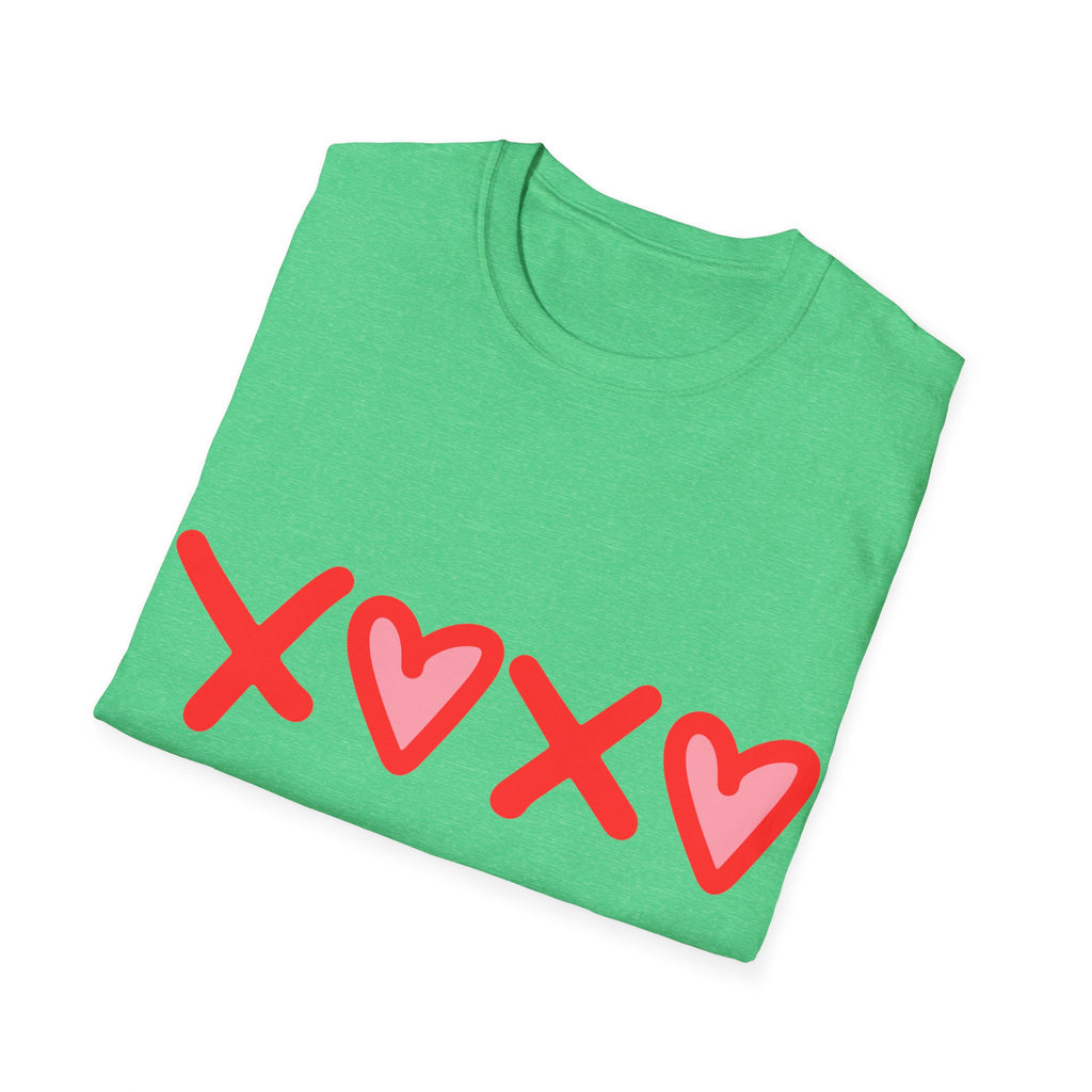 XX Valentine’s Day Tee – Cute Red Heart Hugs & Kisses T-Shirt