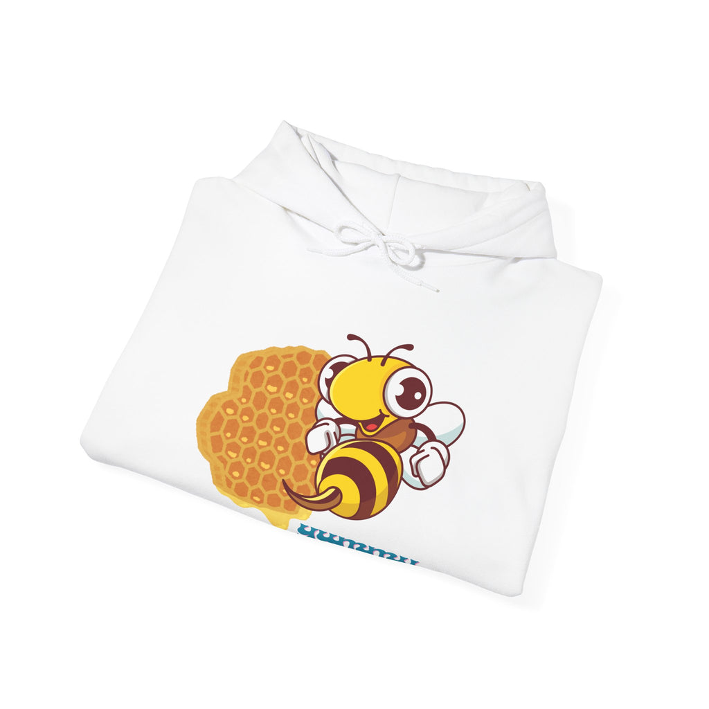Cute Bee & Waffle Hoodie, Yummy Food Sweatshirt, Unisex Gift for Food Lovers, Cozy Casual Wear, Great for Birthdays & Celebrations
