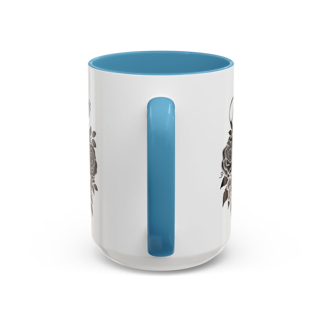 Elegant Floral Accent Coffee Mug for Coffee Lovers, Gift for Her, Home Decor, Valentine's Day, Birthday