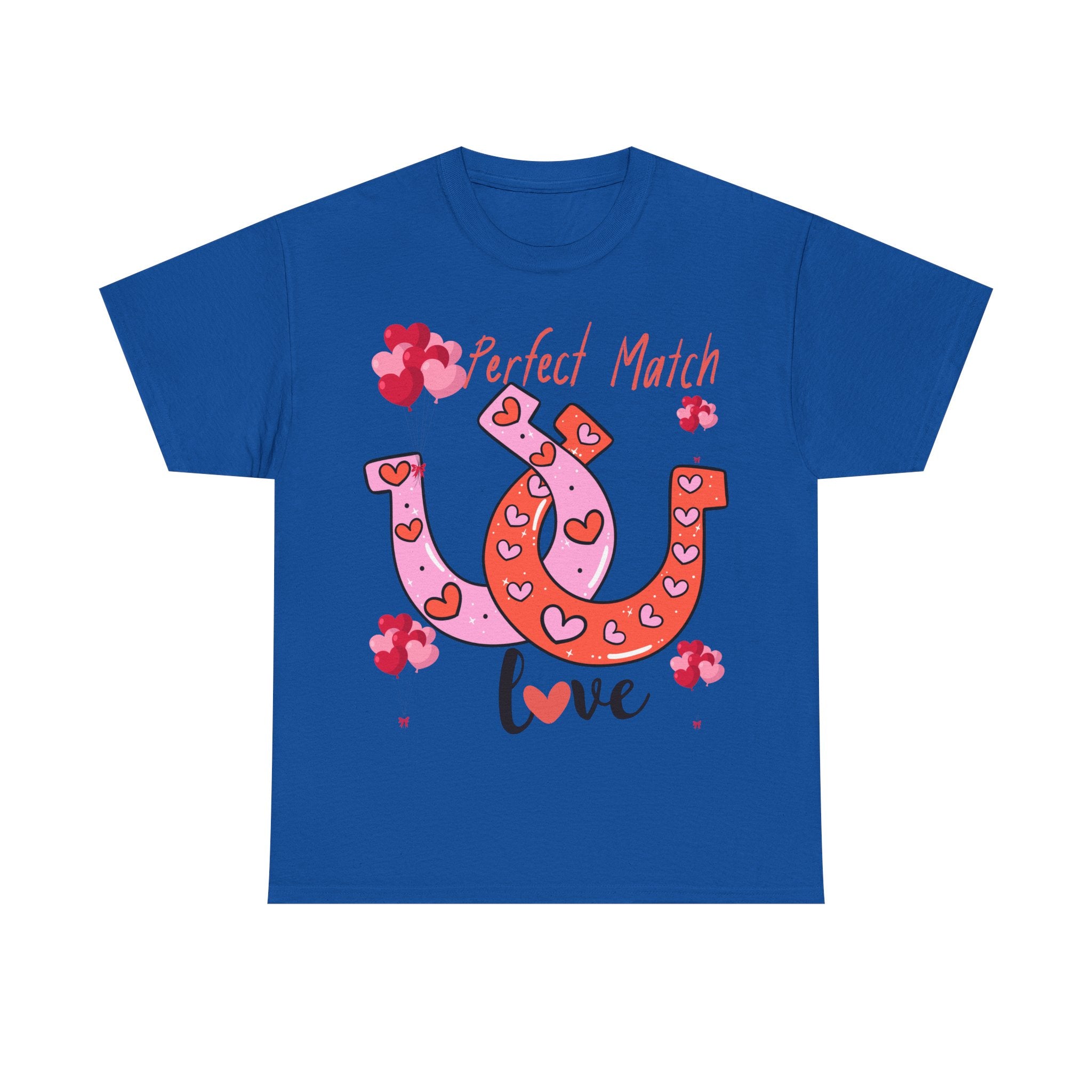 Perfect Match Love T-Shirt — Cute Horseshoe Valentine Tee