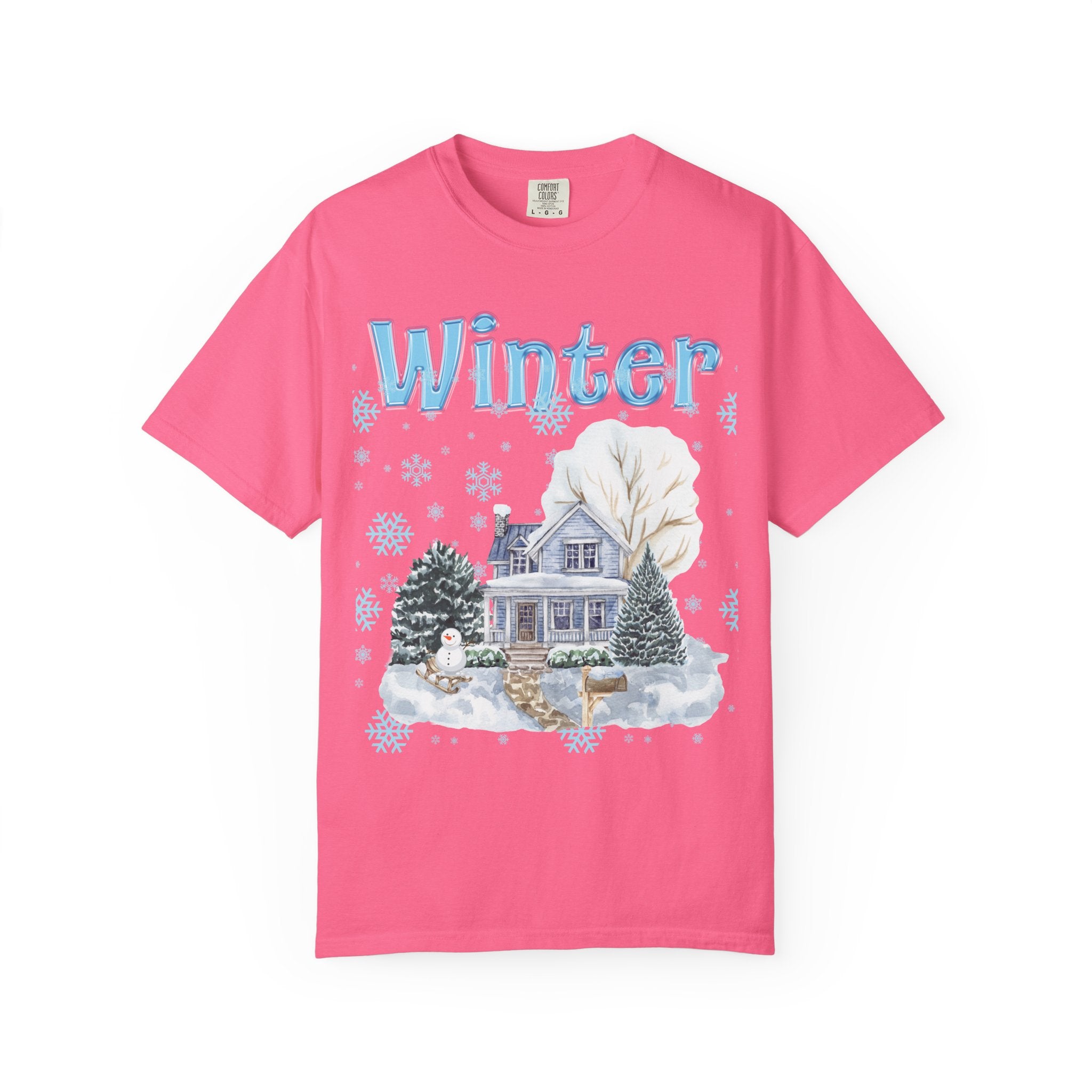 Winter-Themed Unisex Garment-Dyed T-shirt