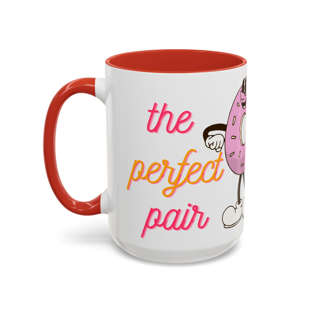 Like Coffee & Donuts Accent Coffee Mug — Cute Donut & Coffee Cup Design (11/15oz)