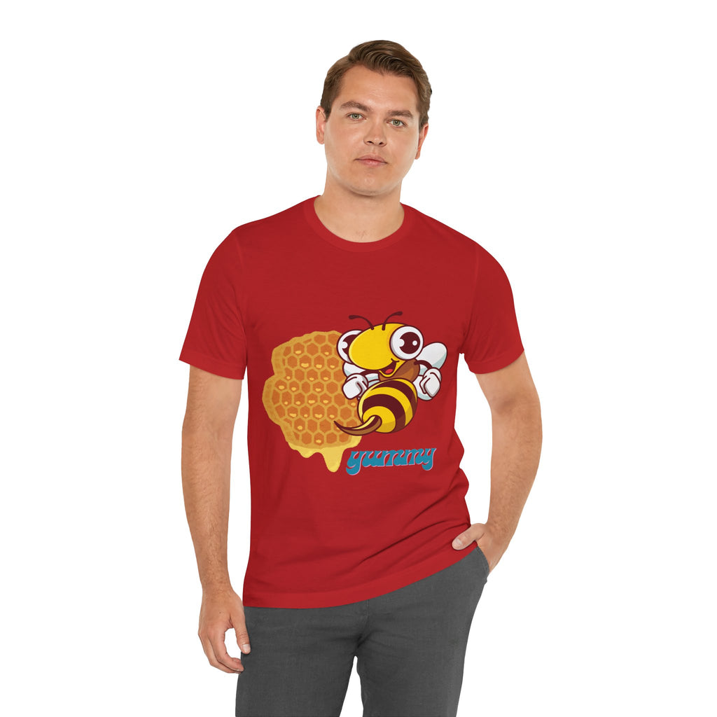 Yummy Bee Graphic Tee, Cute Bee Shirt, Unisex Bee T-Shirt, Gift for Bee Lovers, Honey Themed Apparel