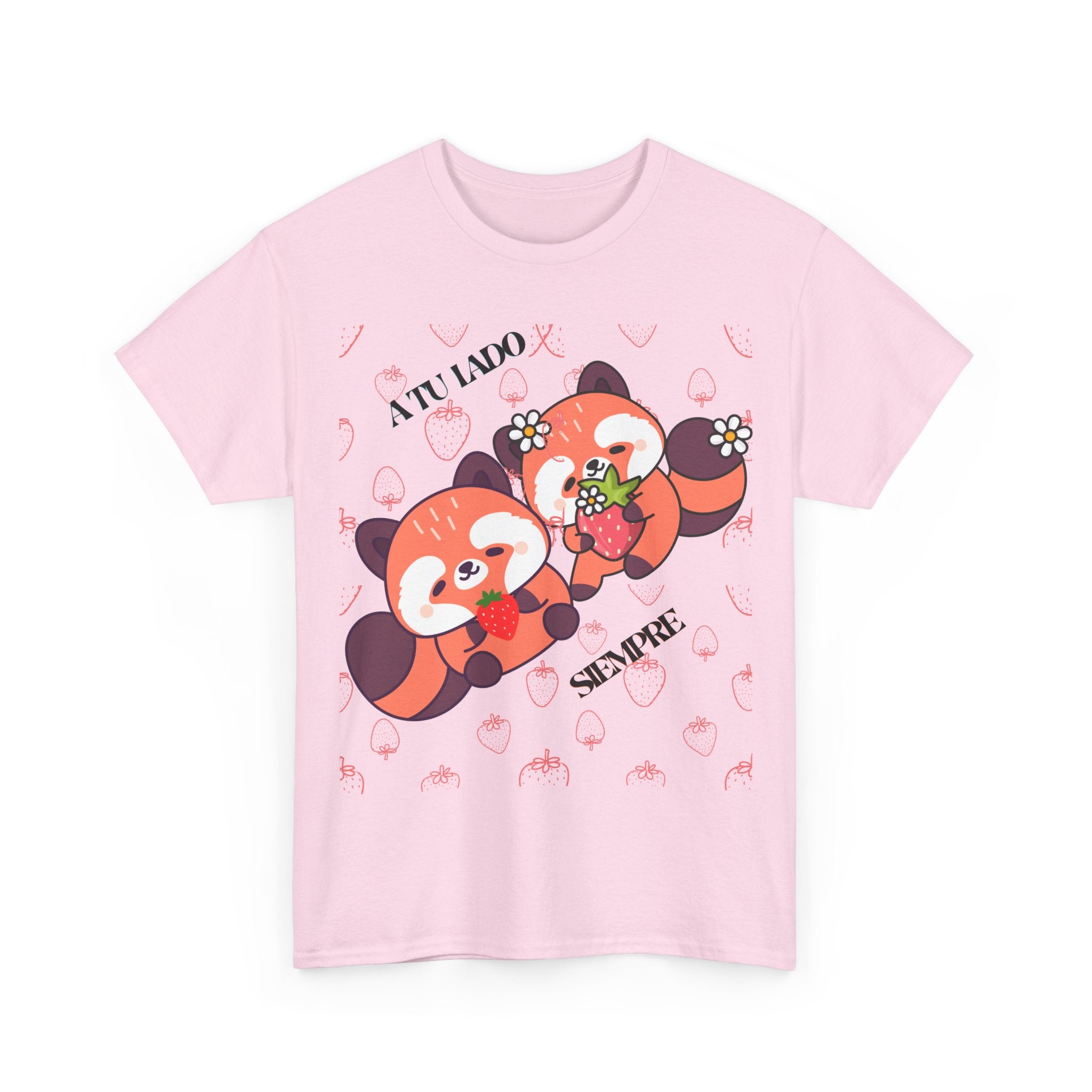Red Panda Snack Time T-Shirt – Cute Kawaii Animal Tee with "A Little So Sweet" Design