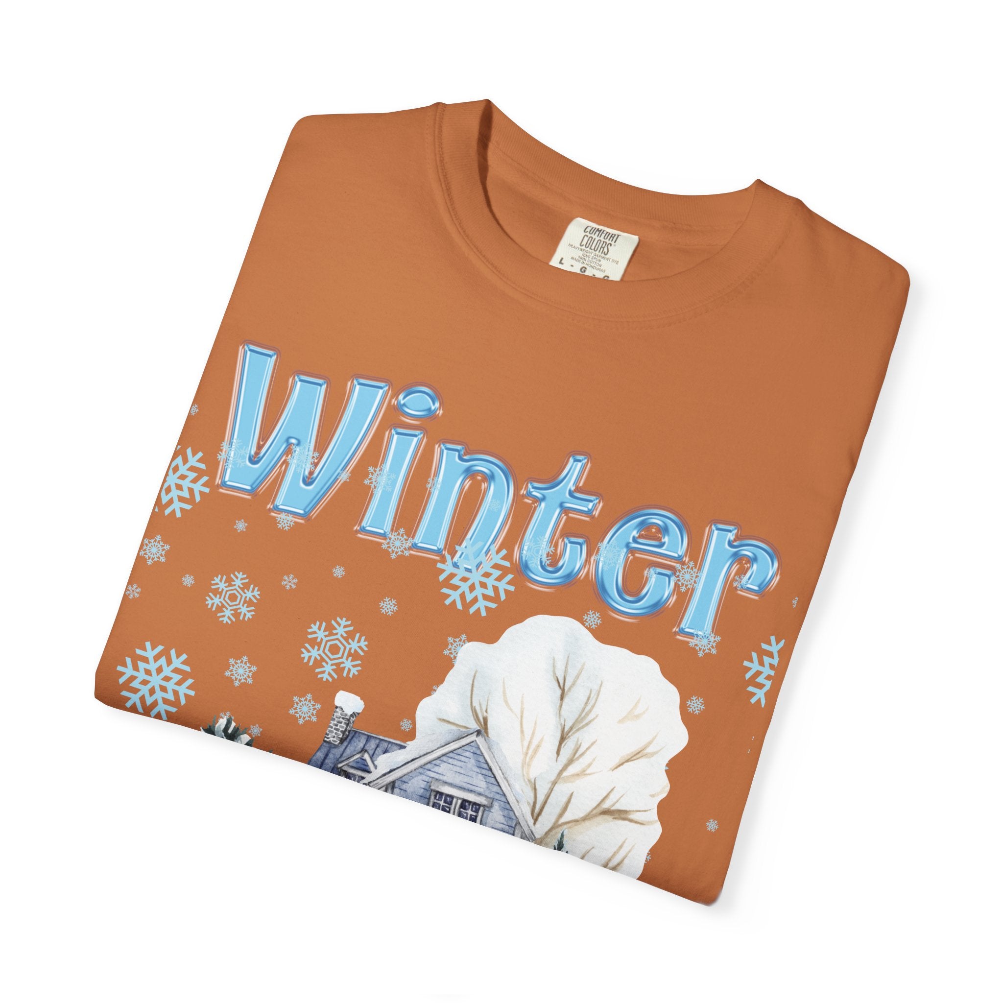 Winter-Themed Unisex Garment-Dyed T-shirt