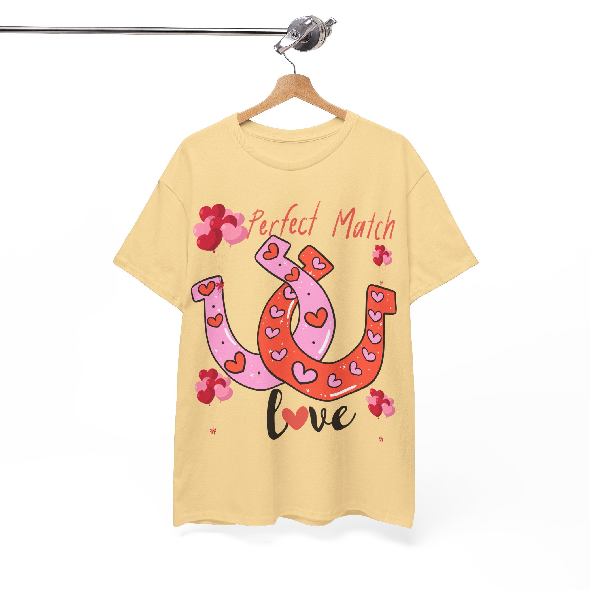 Perfect Match Love T-Shirt — Cute Horseshoe Valentine Tee