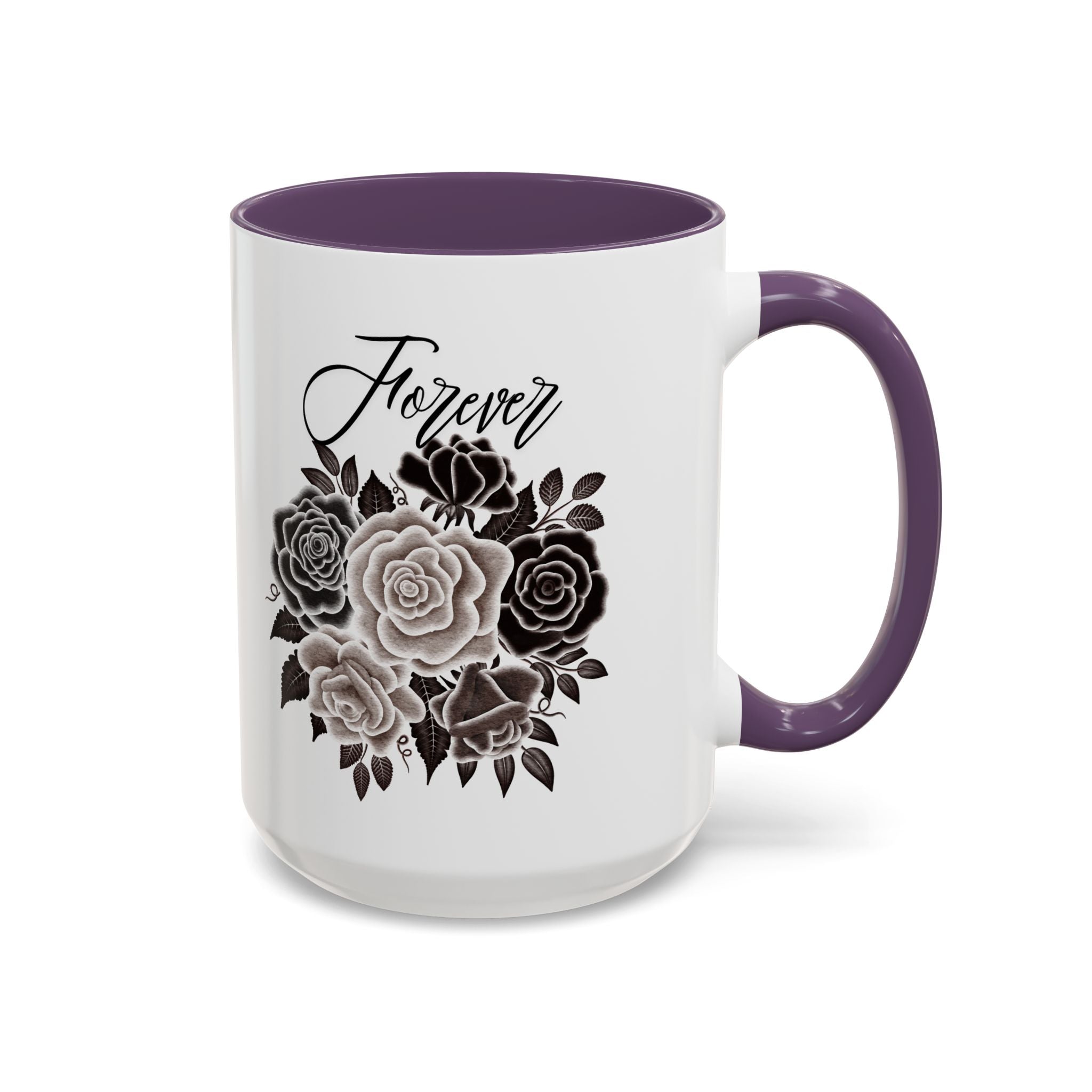 Elegant Floral Accent Coffee Mug for Coffee Lovers, Gift for Her, Home Decor, Valentine's Day, Birthday