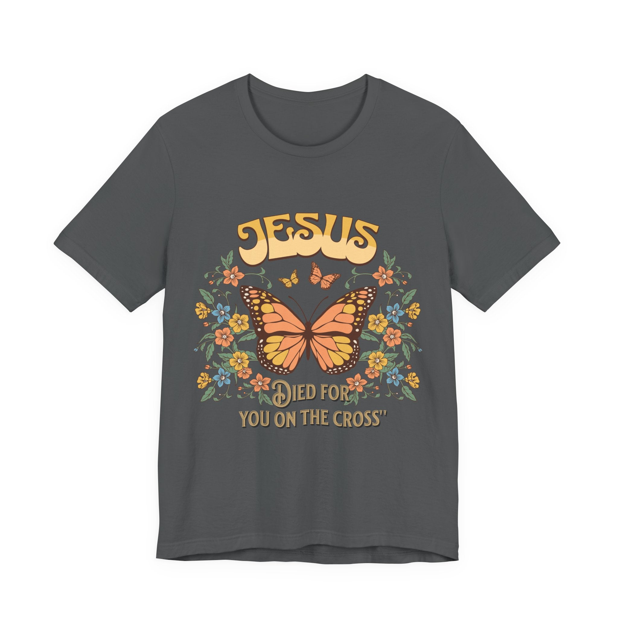 Jesus Butterfly Tee, Vintage Inspired Christian Unisex T-Shirt, Faith Apparel, Religious Gift, Casual Wear