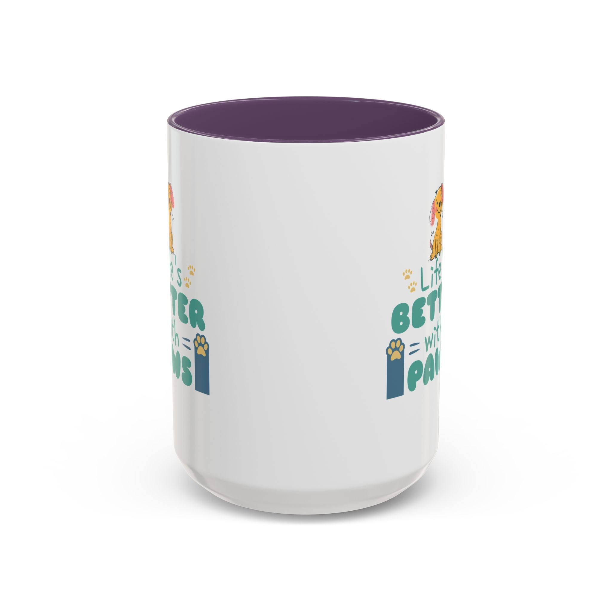 Life's Better with Paws Mug - Pet Lover's Coffee Cup, Dog Themed Gift, Animal Lover Present, Cute Ceramic Mug, Fun Pet Owner Gift