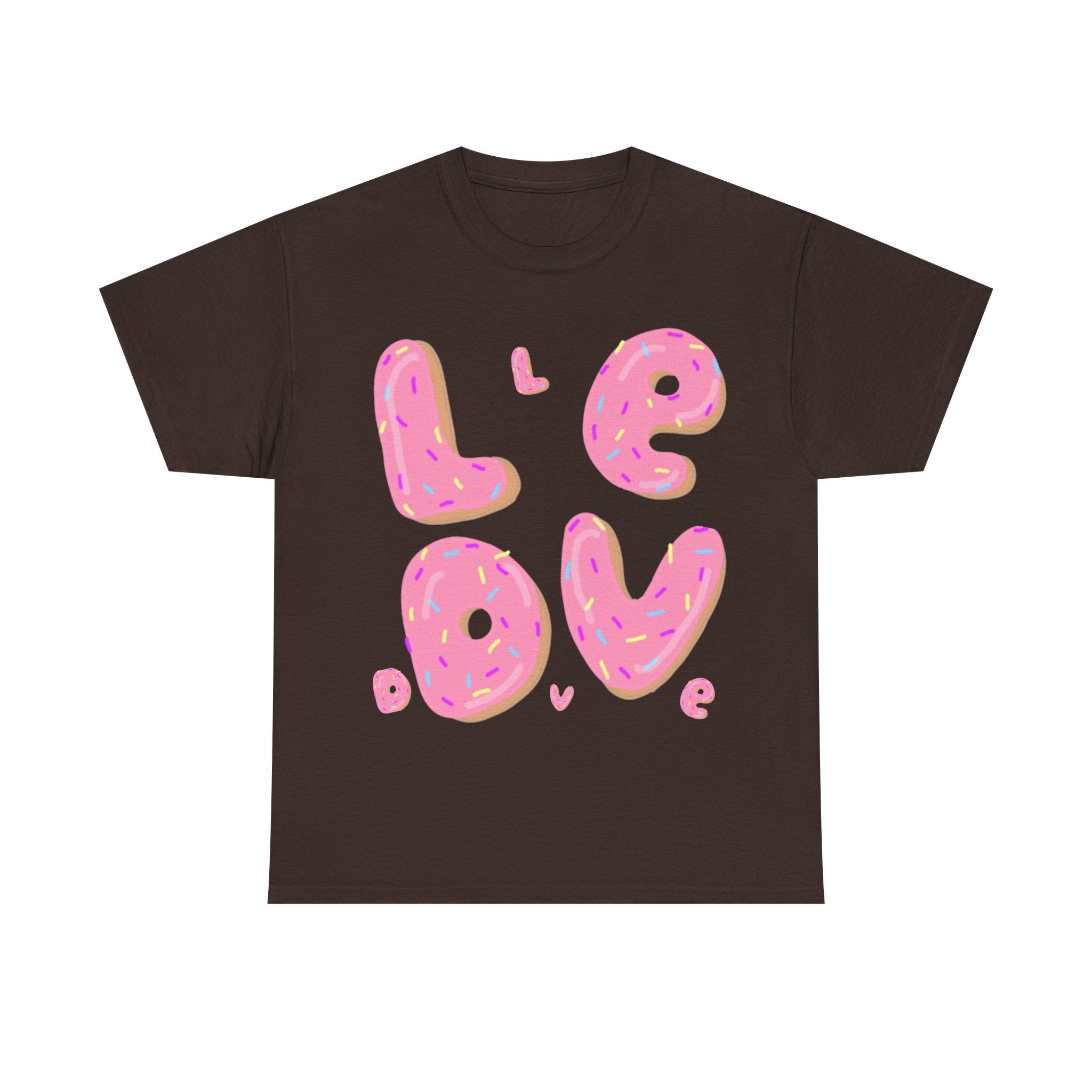 Sweet Love Donut Tee - Unisex Heavy Cotton T-Shirt for Foodies and Fun-Lovers