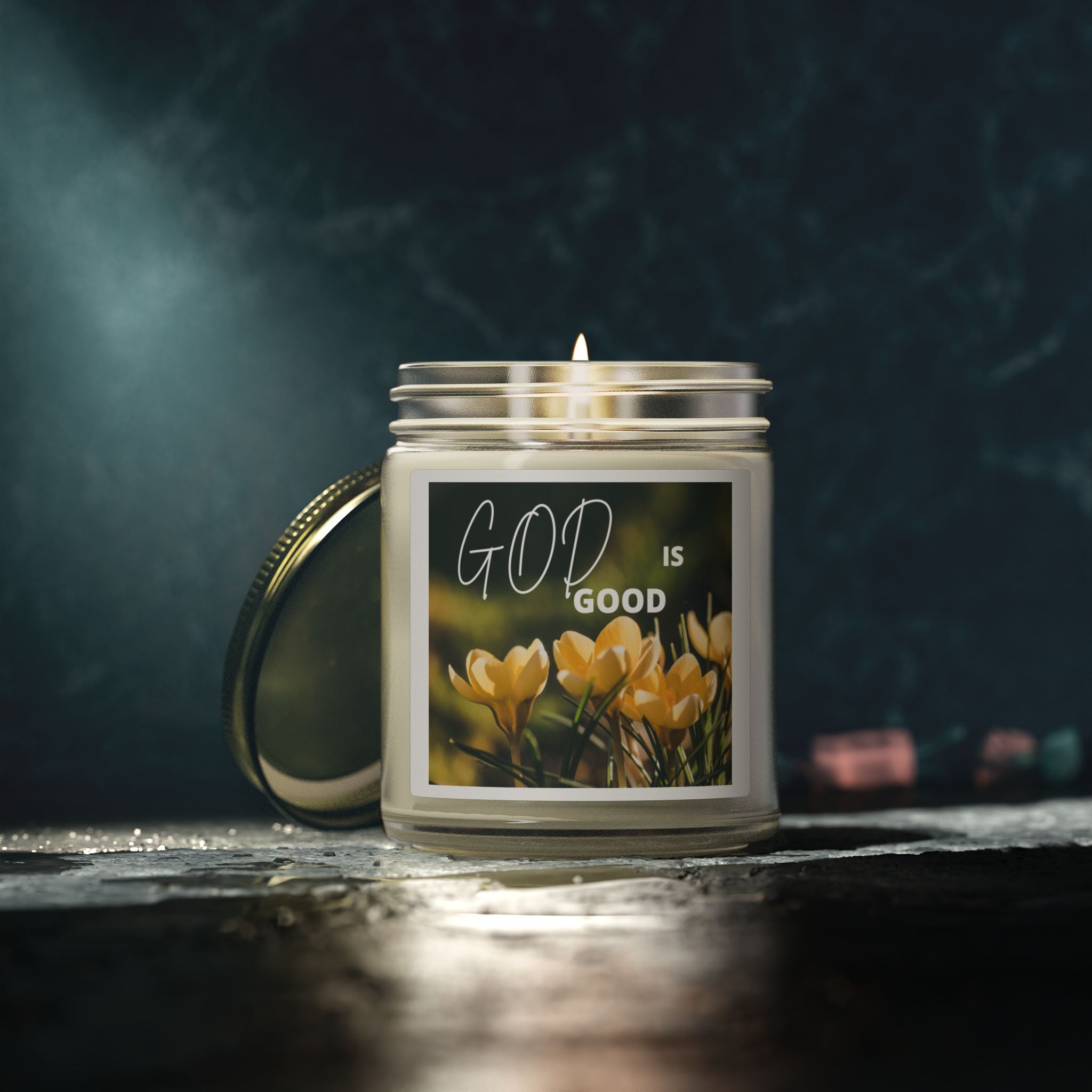 God Is Good Scented Candle — Coconut Apricot Wax (4oz, 9oz)