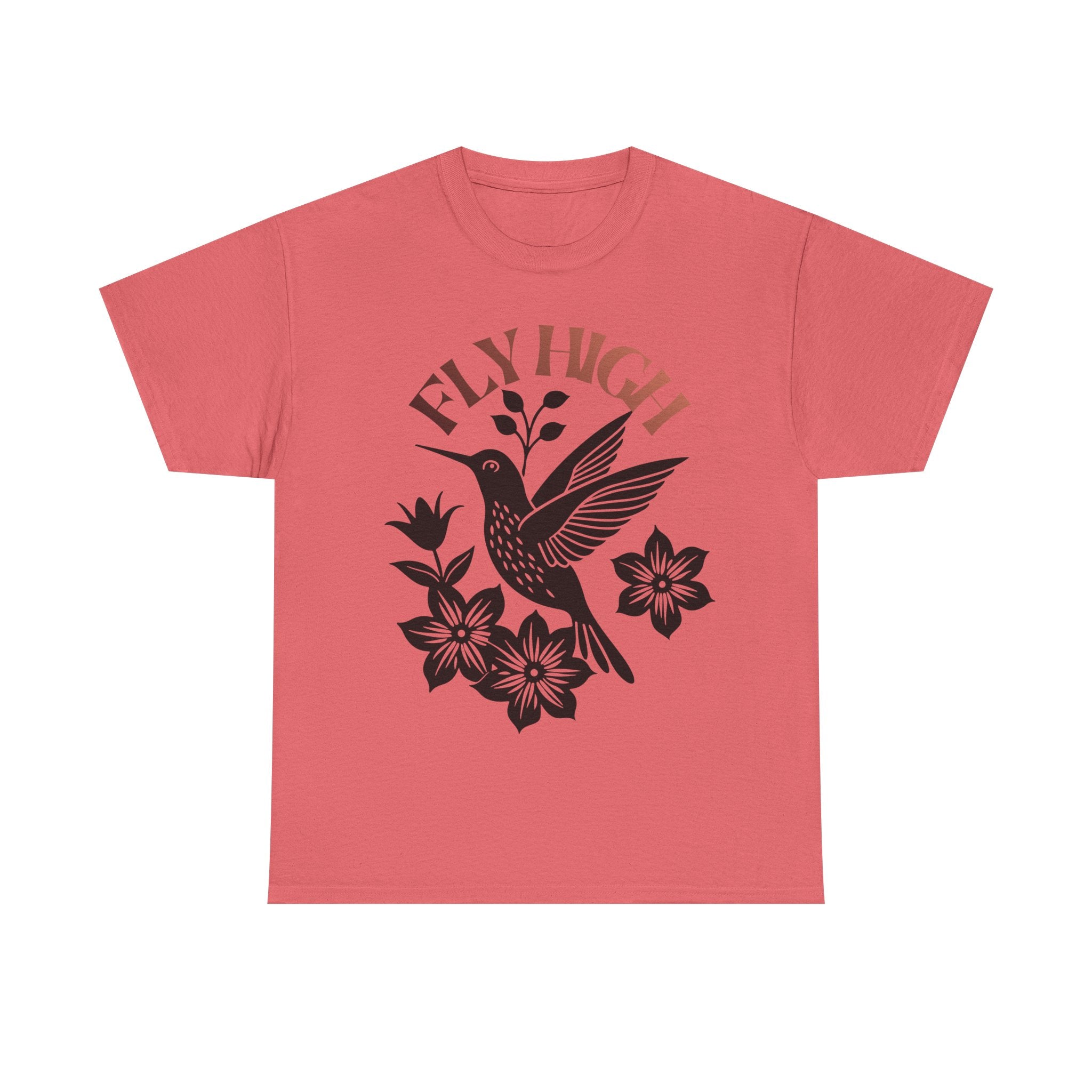 Fly High Hummingbird T-Shirt — Floral Retro Nature Tee