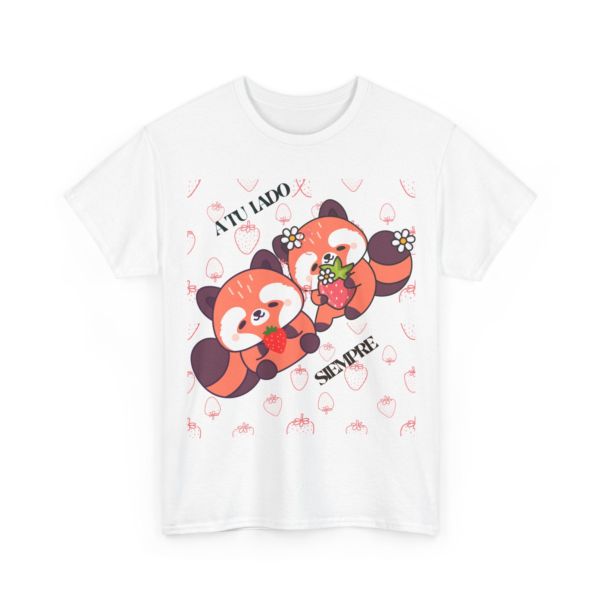 Red Panda Snack Time T-Shirt – Cute Kawaii Animal Tee with "A Little So Sweet" Design