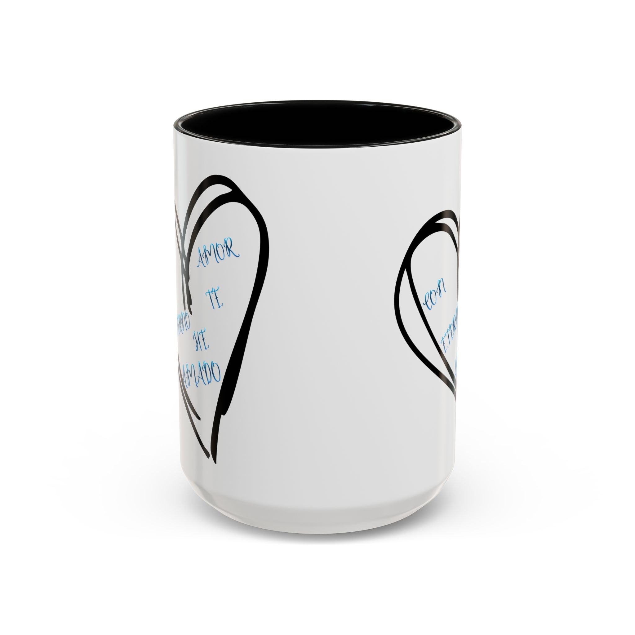 Coffee Mug - Hand-Drawn Heart with Spanish 'Por Amor Te He Amado' Accent
