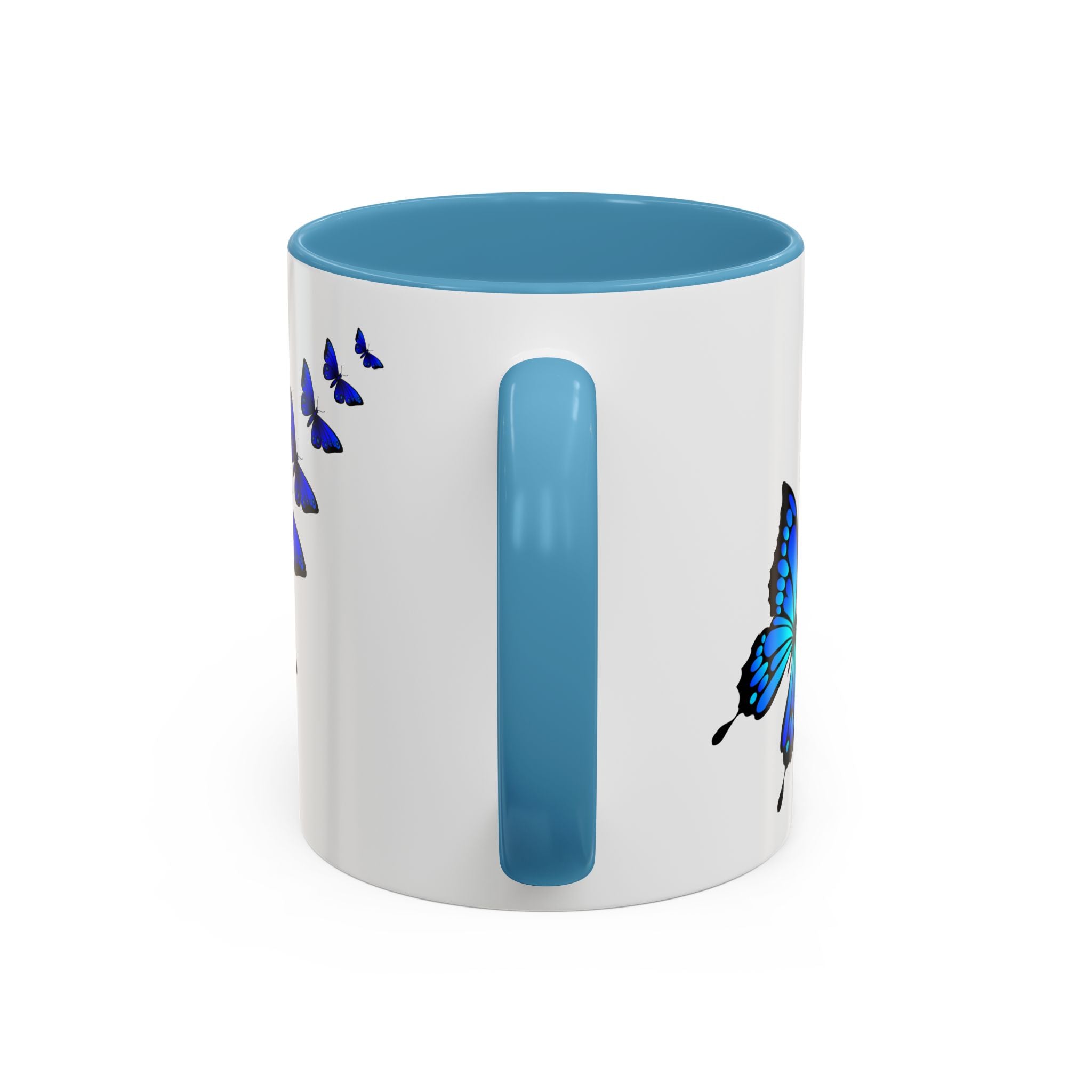 Butterfly Accent Coffee Mug | Colorful Butterfly Design | Perfect Gift for Nature Lovers | Home & Office Decor | 11oz & 15oz