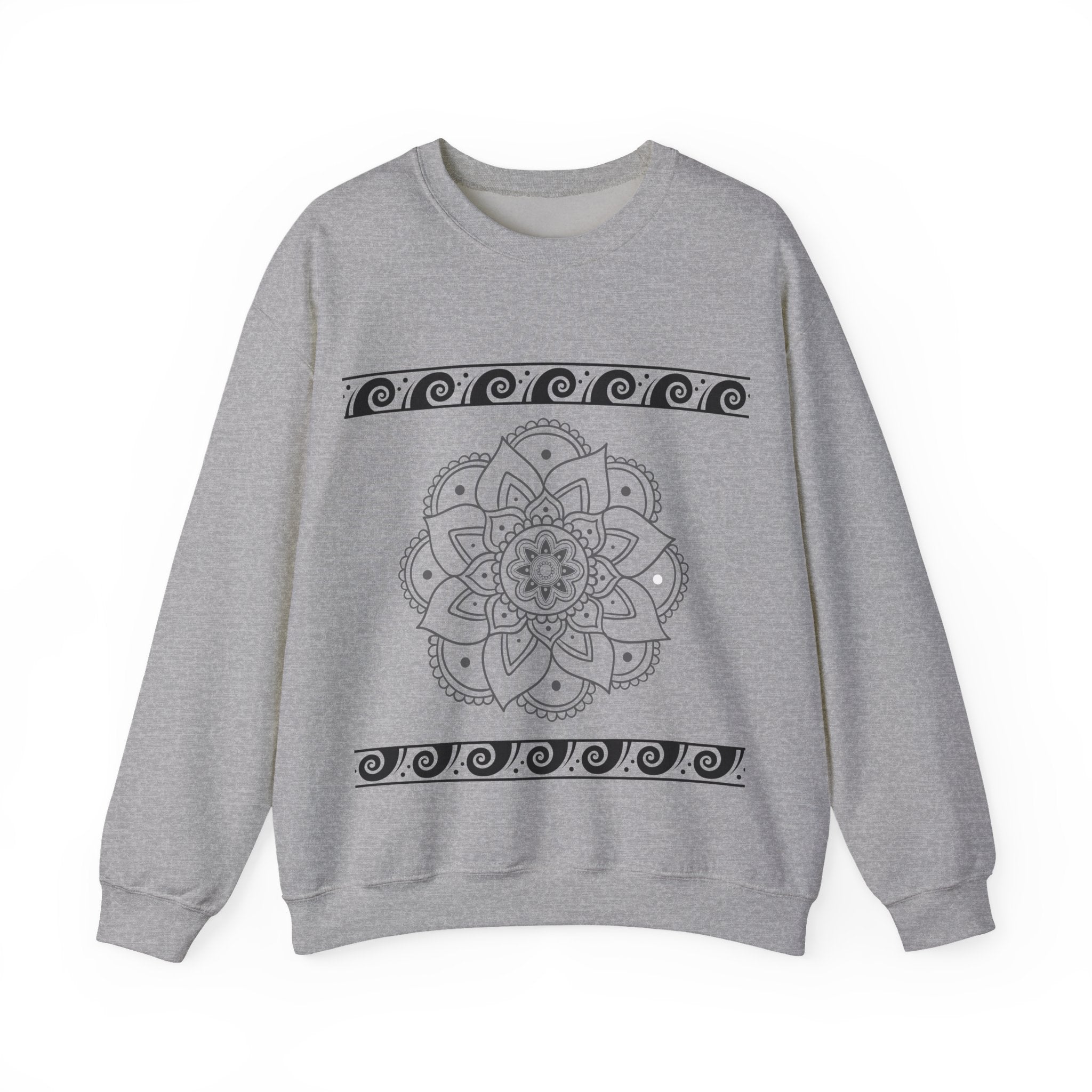 Mandala Design Crewneck Sweatshirt | Cozy Unisex Sweatshirt for Relaxation, Gift for Friends, Everyday Wear, Festival Apparel