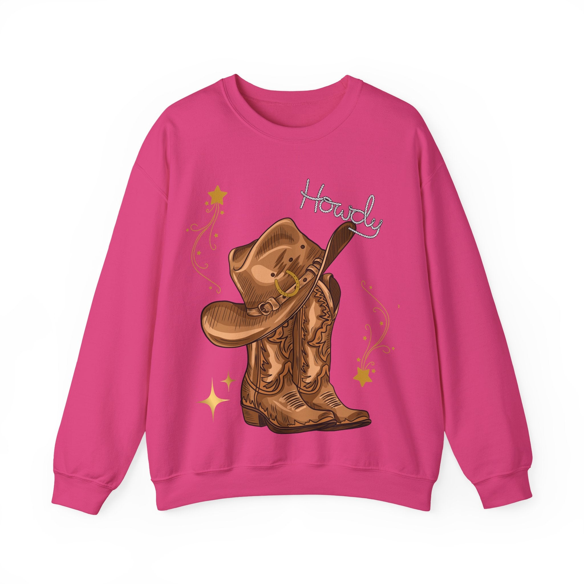 Howdy Cowboy Crewneck Sweatshirt | Unisex Sweatshirt, Western Apparel, Fall Fashion, Gift for Him/Her, Casual Wear