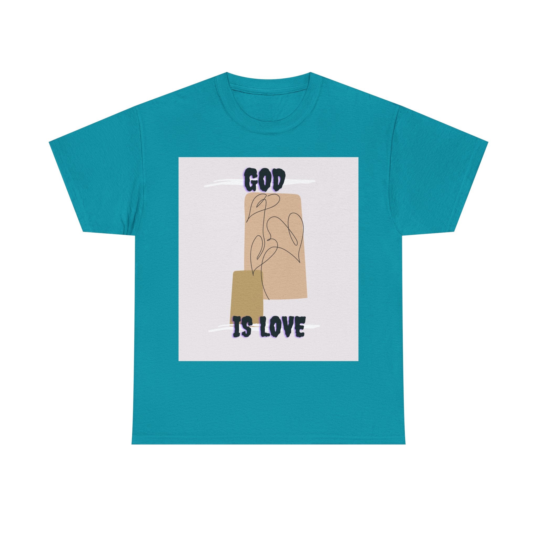 God Is Love Unisex Heavy Cotton Tee, Inspirational T-Shirt, Faith-Based Apparel, Christian Gift, Everyday Wear