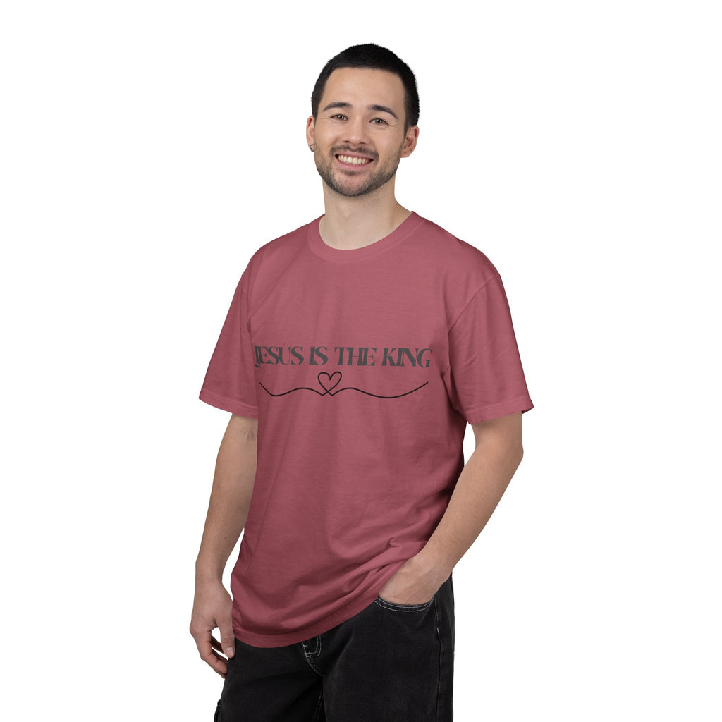Jesus Is The King T-Shirt — Christian Faith Tee with Heart Accent