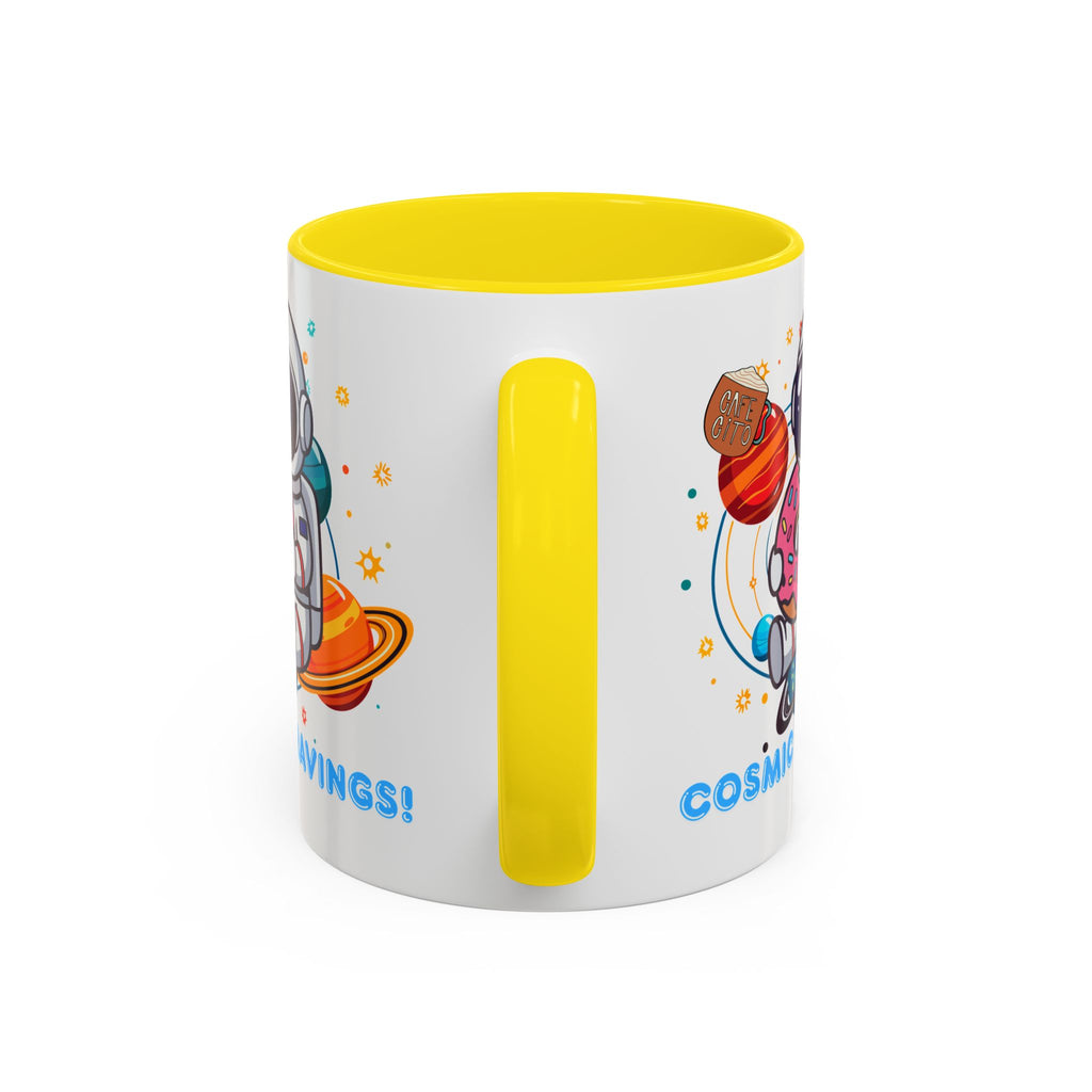 Cosmic Cravings Coffee Mug, Space-Themed Drinkware, Cute Astronaut Gift, Fun Kitchen Decor, Perfect for Space Lovers!