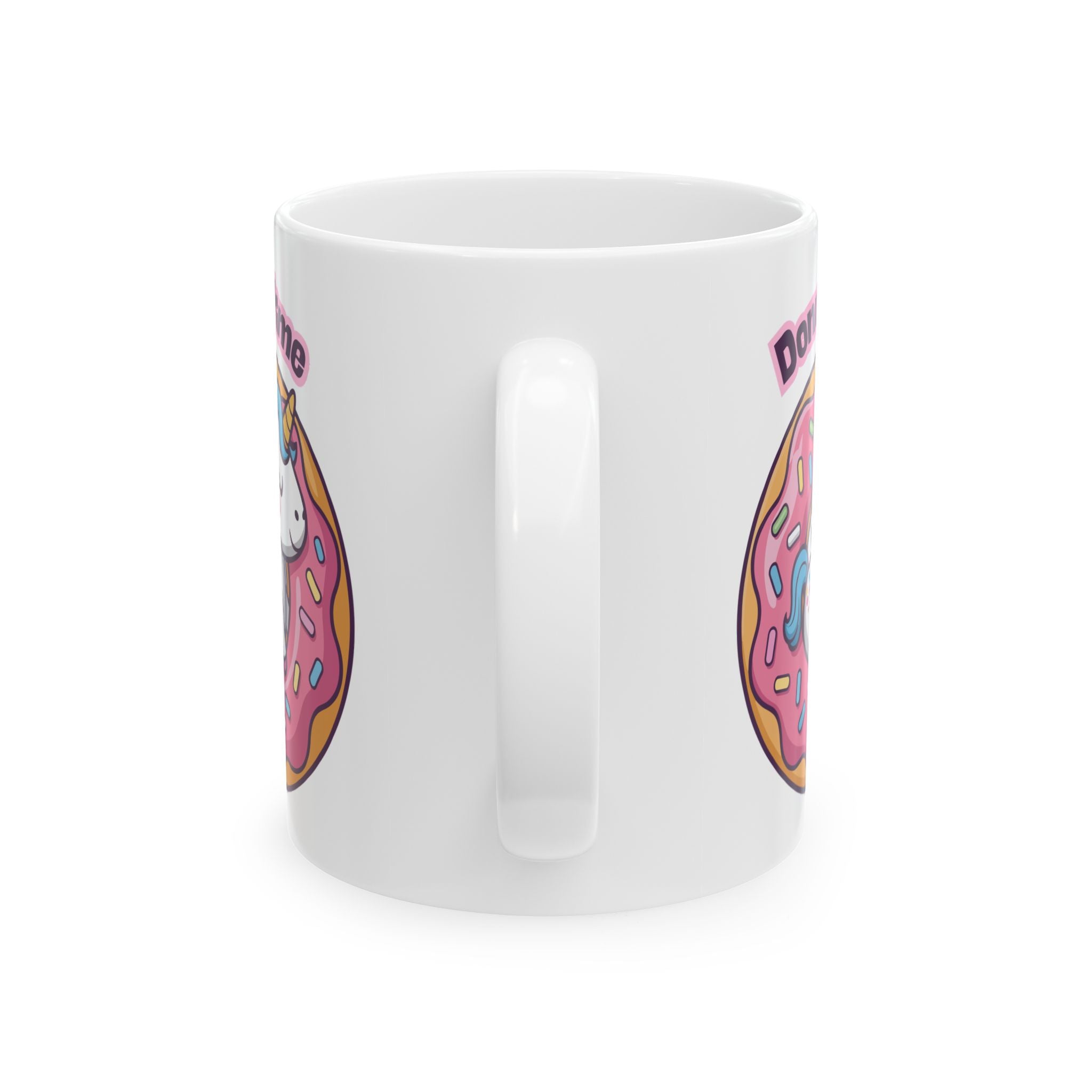 Whimsical Unicorn Donut Ceramic Mug | Fun Coffee Cup, Cute Gift, Office Mug, Birthday Present, Celebration Essential