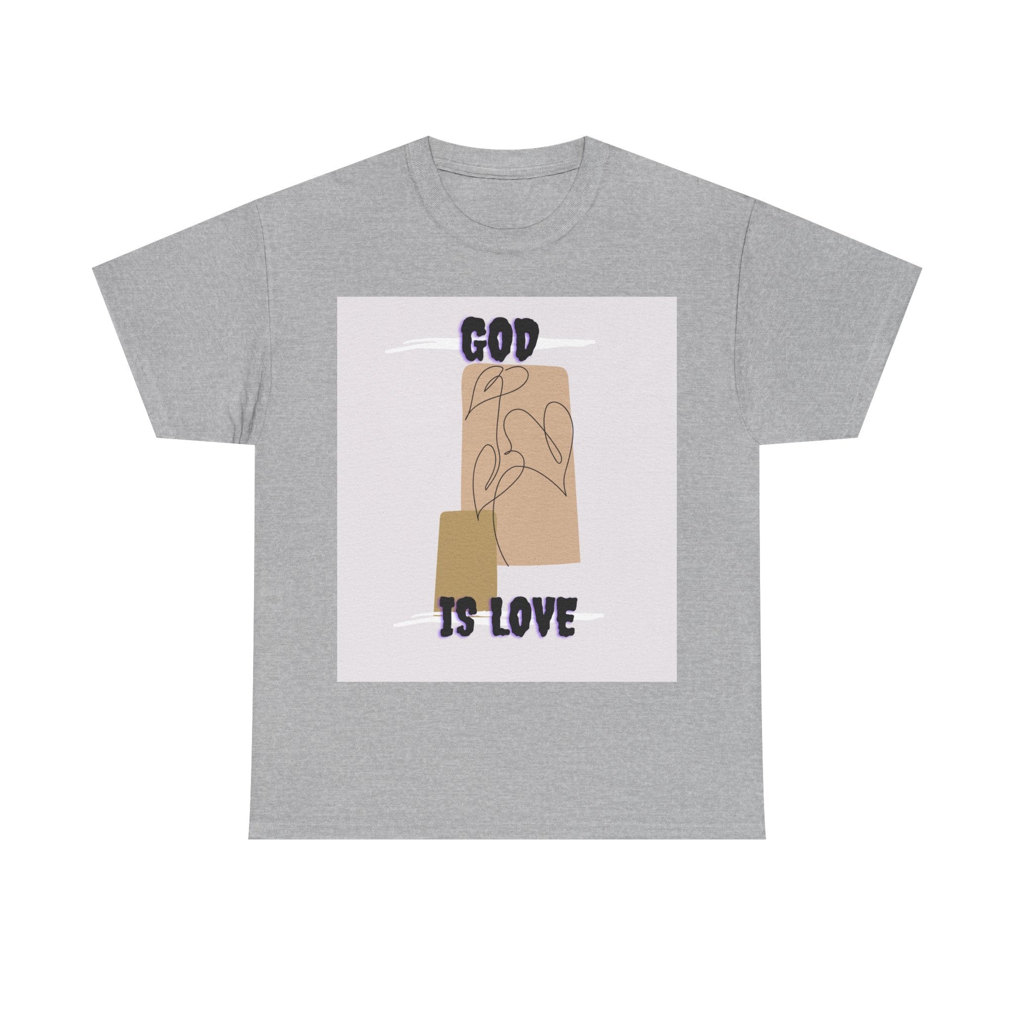 God Is Love Unisex Heavy Cotton Tee, Inspirational T-Shirt, Faith-Based Apparel, Christian Gift, Everyday Wear