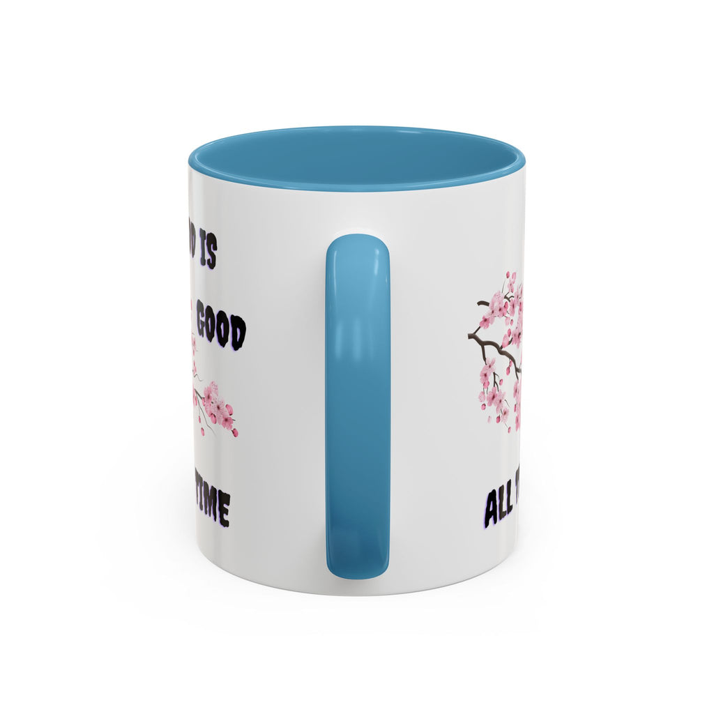 Inspirational Coffee Mug - God is Good, Floral Design, Gift for Faith Friends, Perfect for Mother's Day, Church Gatherings, Daily Motivation