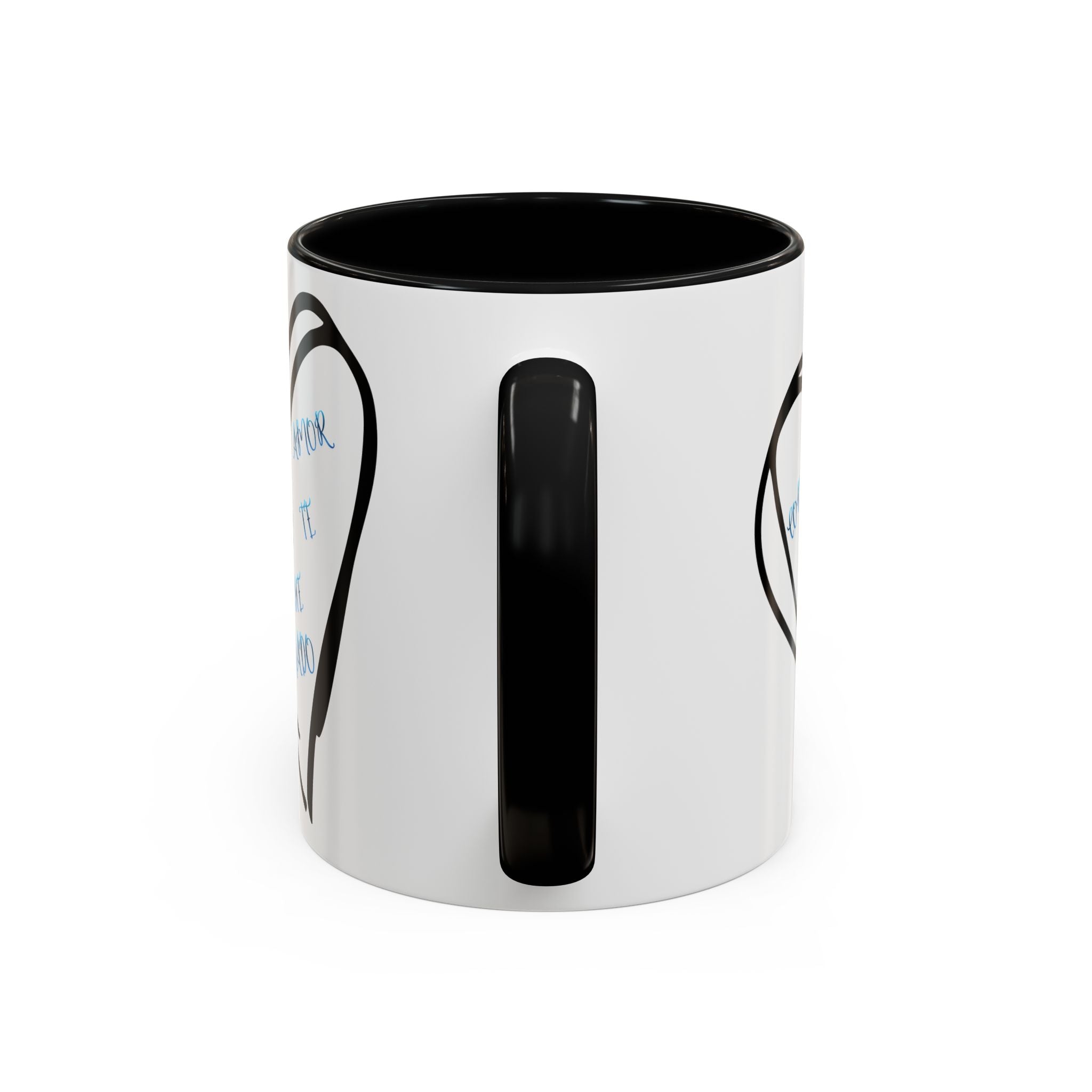 Coffee Mug - Hand-Drawn Heart with Spanish 'Por Amor Te He Amado' Accent