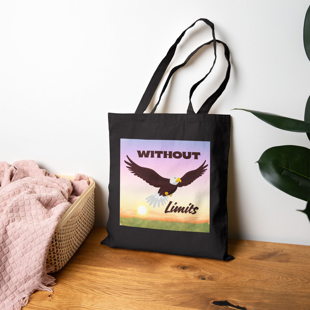 Without Limits Cotton Canvas Tote Bag | Eco-Friendly Shopping Bag, Reusable Grocery Tote, Bird Lover Gift, Nature Enthusiast Bag