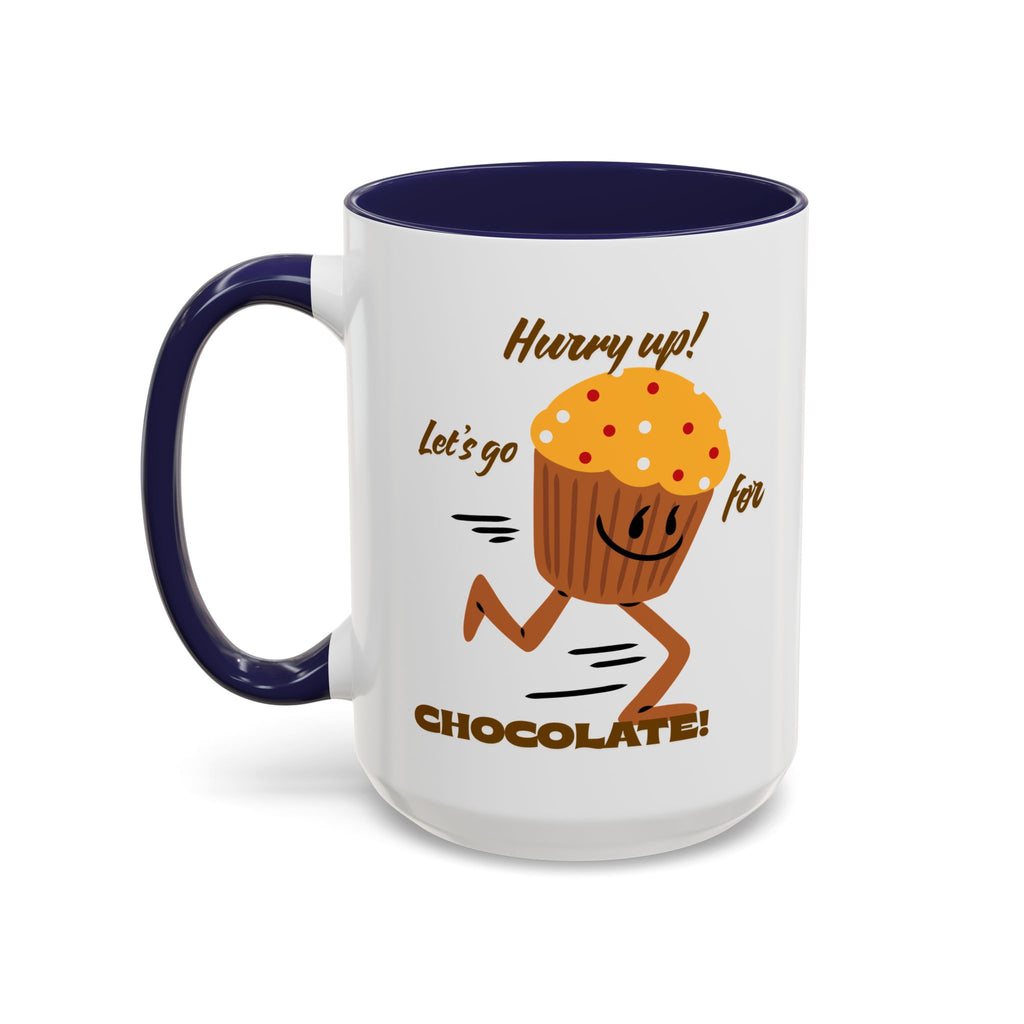 Chocolate Lover's Accent Coffee Mug - Fun Mug for Coffee, Gift for Bakers, Cute Kitchen Decor, Dessert Enthusiast