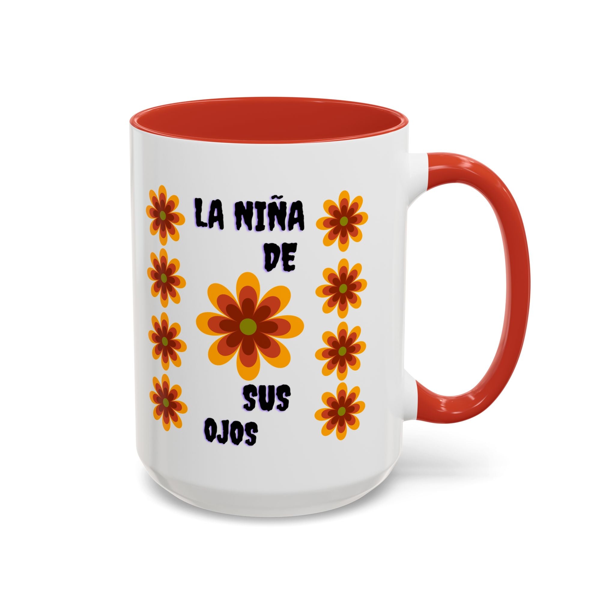 Bright Floral Accent Coffee Mug for Gifts, Home Decor, Coffee Lovers, Spanish Quote, Perfect for Special Occasions