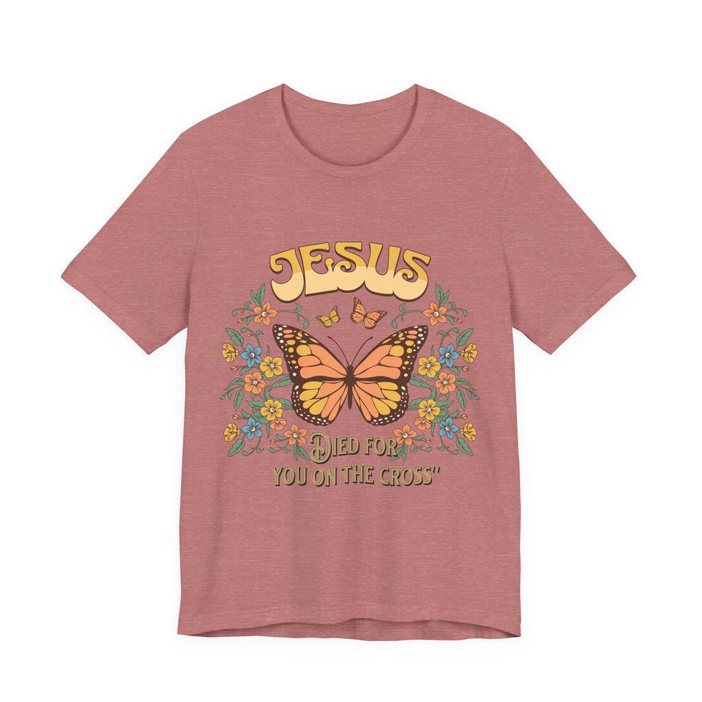 Jesus Butterfly Tee, Vintage Inspired Christian Unisex T-Shirt, Faith Apparel, Religious Gift, Casual Wear