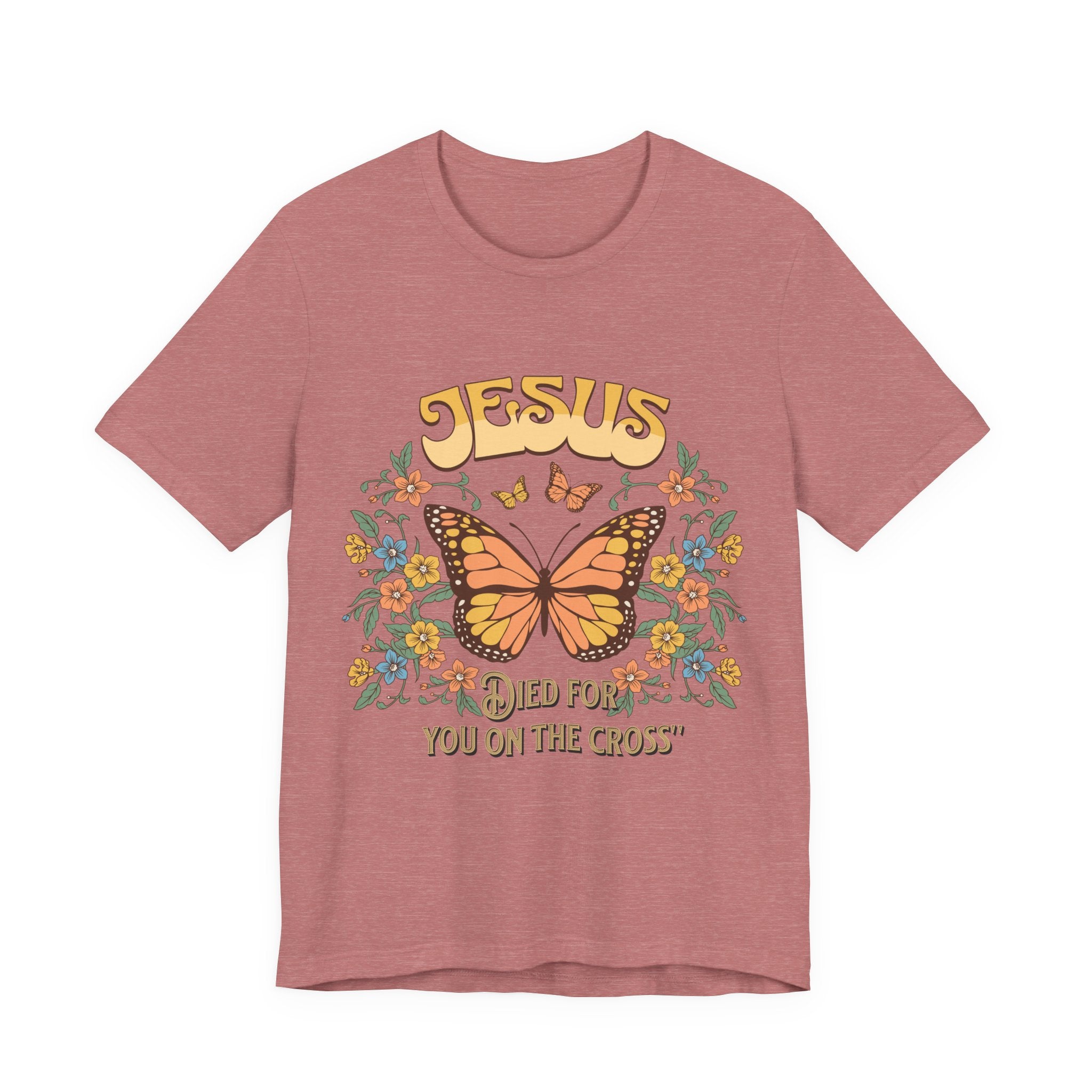 Jesus Butterfly Tee, Vintage Inspired Christian Unisex T-Shirt, Faith Apparel, Religious Gift, Casual Wear