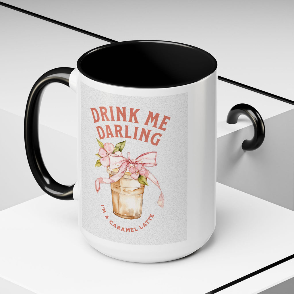 Darling Caramel Latte Coffee Mug - Fun Accent Design for Coffee Lovers