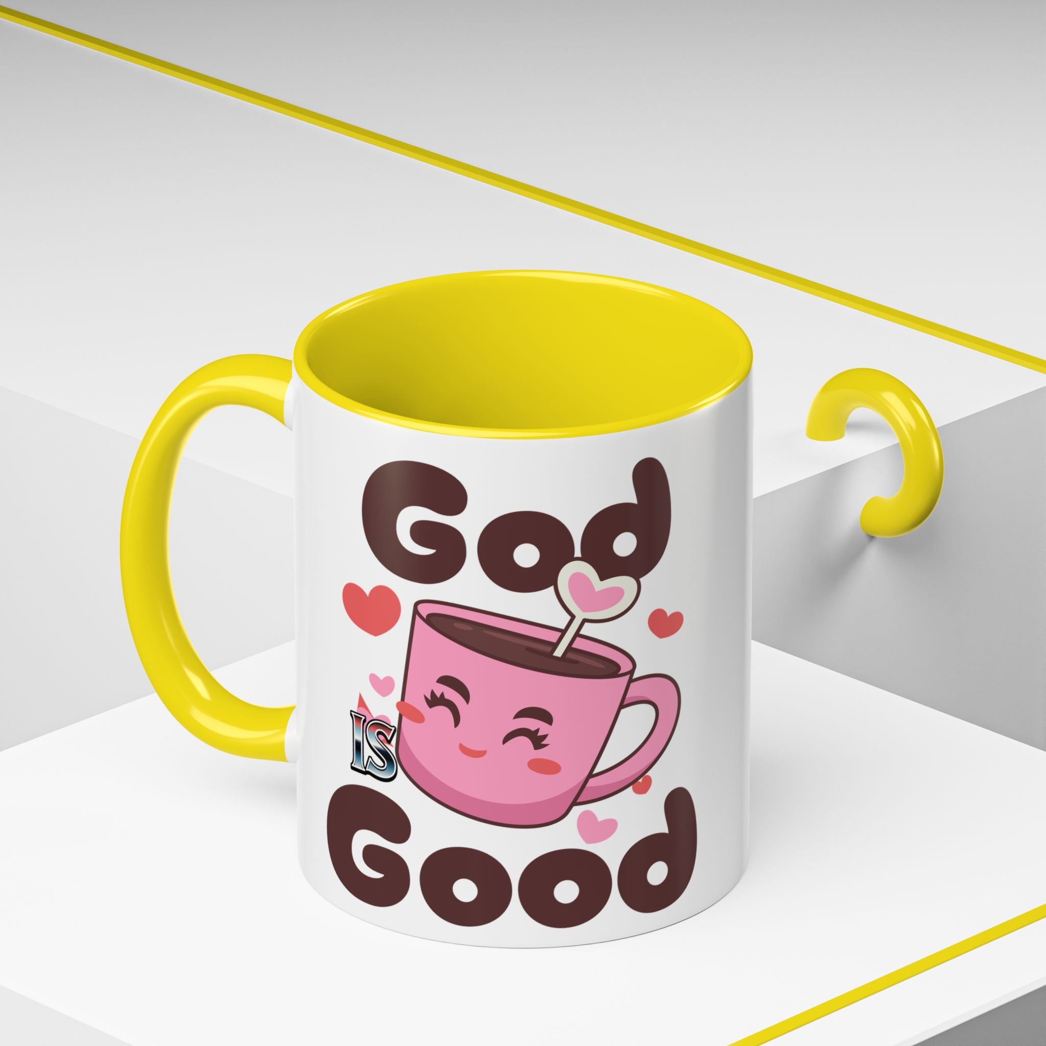 Cute God is Good Coffee Mug | Love Inspired Drinkware for Coffee Lovers, Gift for Friends, Anniversaries, Home Decor, Faith-Based Gifts